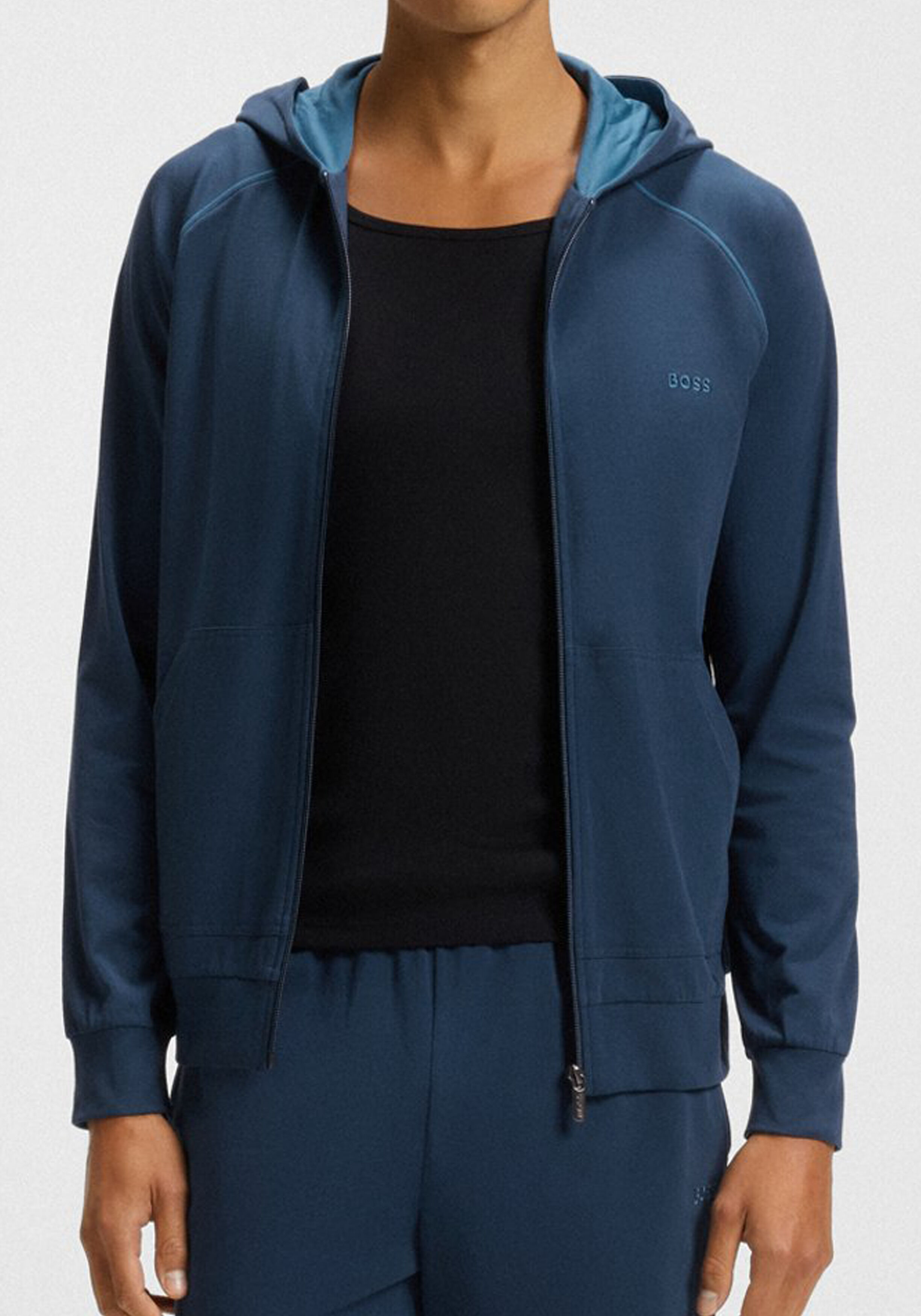 BOSS Mix&Match Jacket, heren lounge vest, blauw