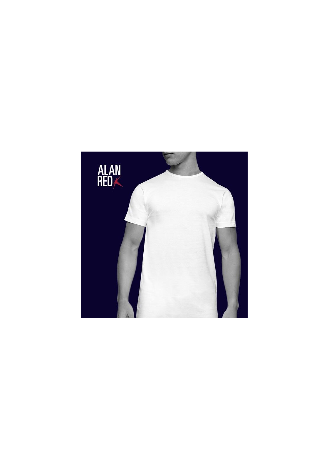 66722_Alan_Red_T-shirts_Derby ALAN RED T-shirts Derby (2-pack), O-hals, wit