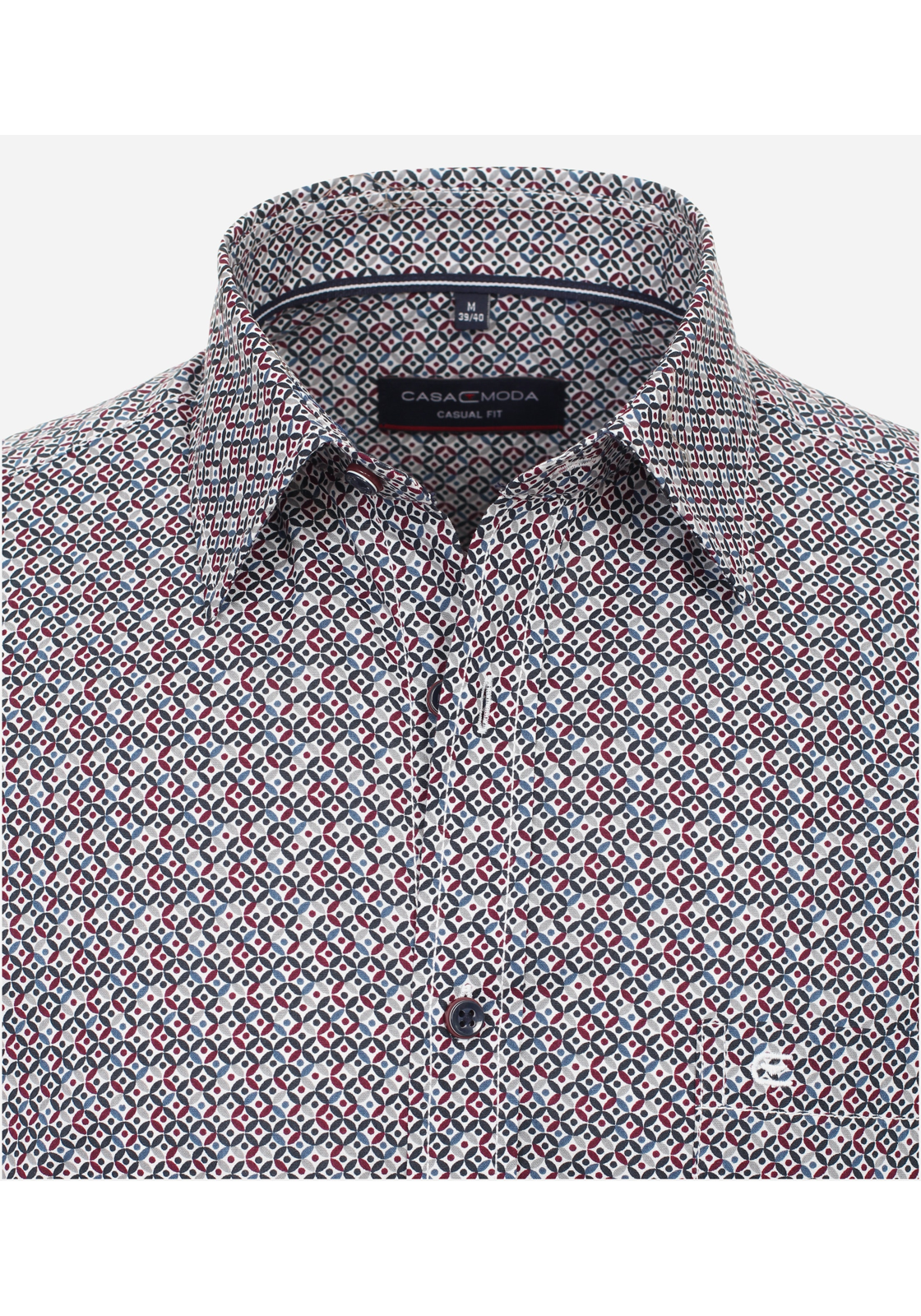 image_4_a8aa6a2785f200e75261dcba7956afe3jpgautoformatbgF3F3F3blend-alpha100blend-colorF3F3F3blend-modedarkenfitclampp CASA MODA Sport casual fit overhemd, popeline, rood dessin