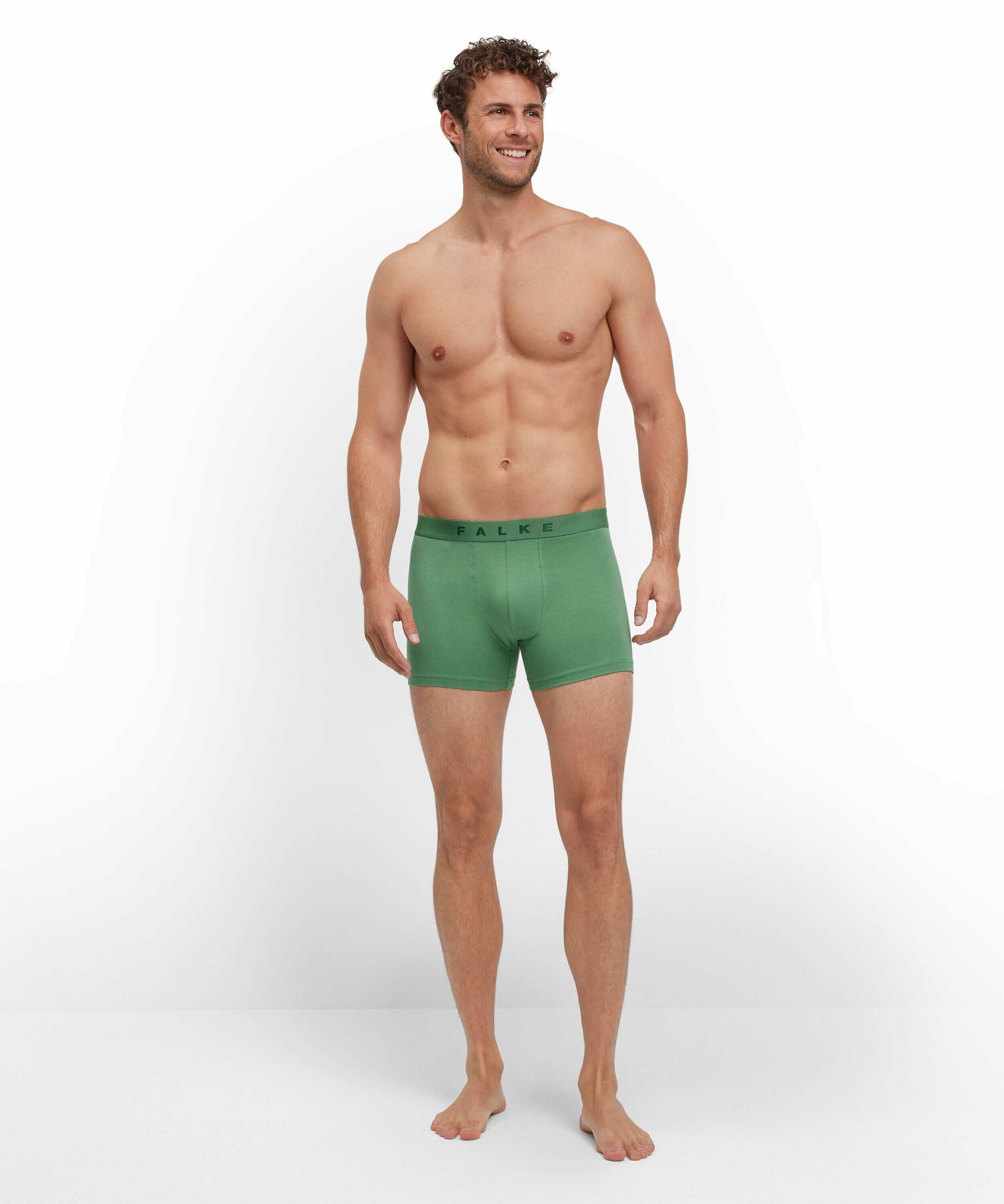 FALKE 2-pack heren boxer Daily Comfort, boxers normale lengte, groen en zwart