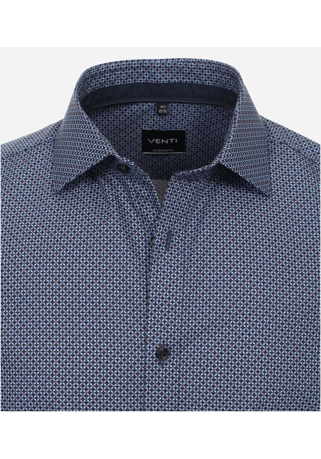 image_4_94d0feb72487657db5a23641cdda253djpgautoformatbgF3F3F3blend-alpha100blend-colorF3F3F3blend-modedarkenfitclampp VENTI modern fit overhemd, popeline, blauw dessin