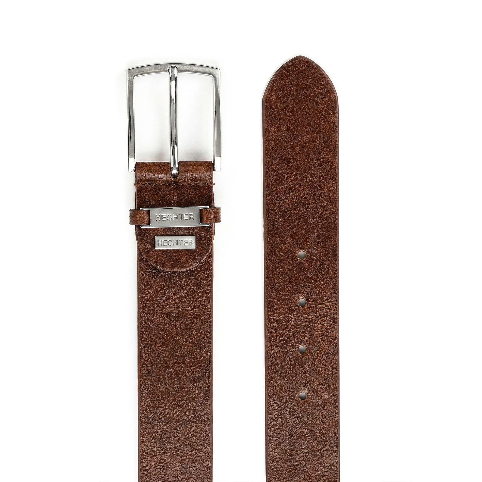 HECHTER leren heren riem, bruin