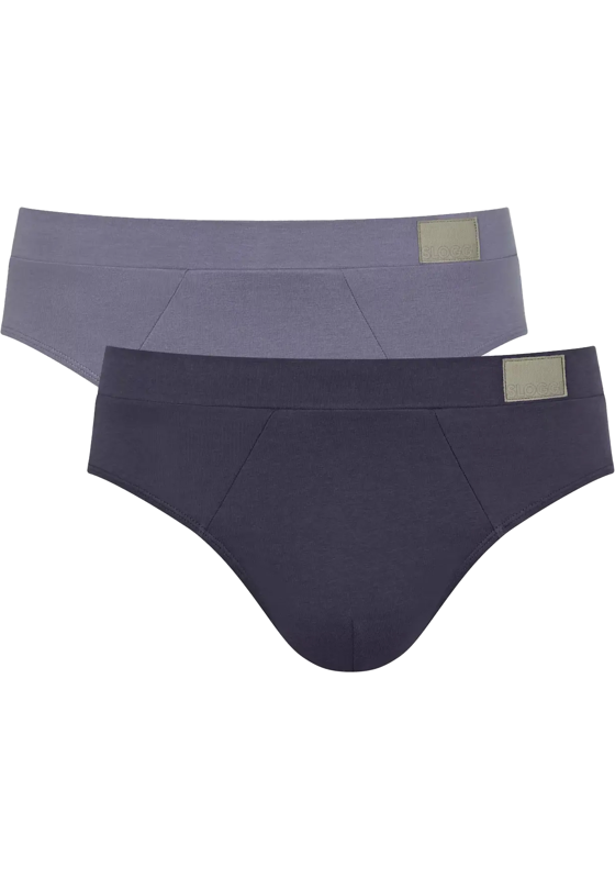 Sloggi Men GO Natural Brief, heren slip (2-pack), licht- en donkerblauw Sloggi Men GO Natural Brief, heren slip (2-pack), licht- en donkerblauw