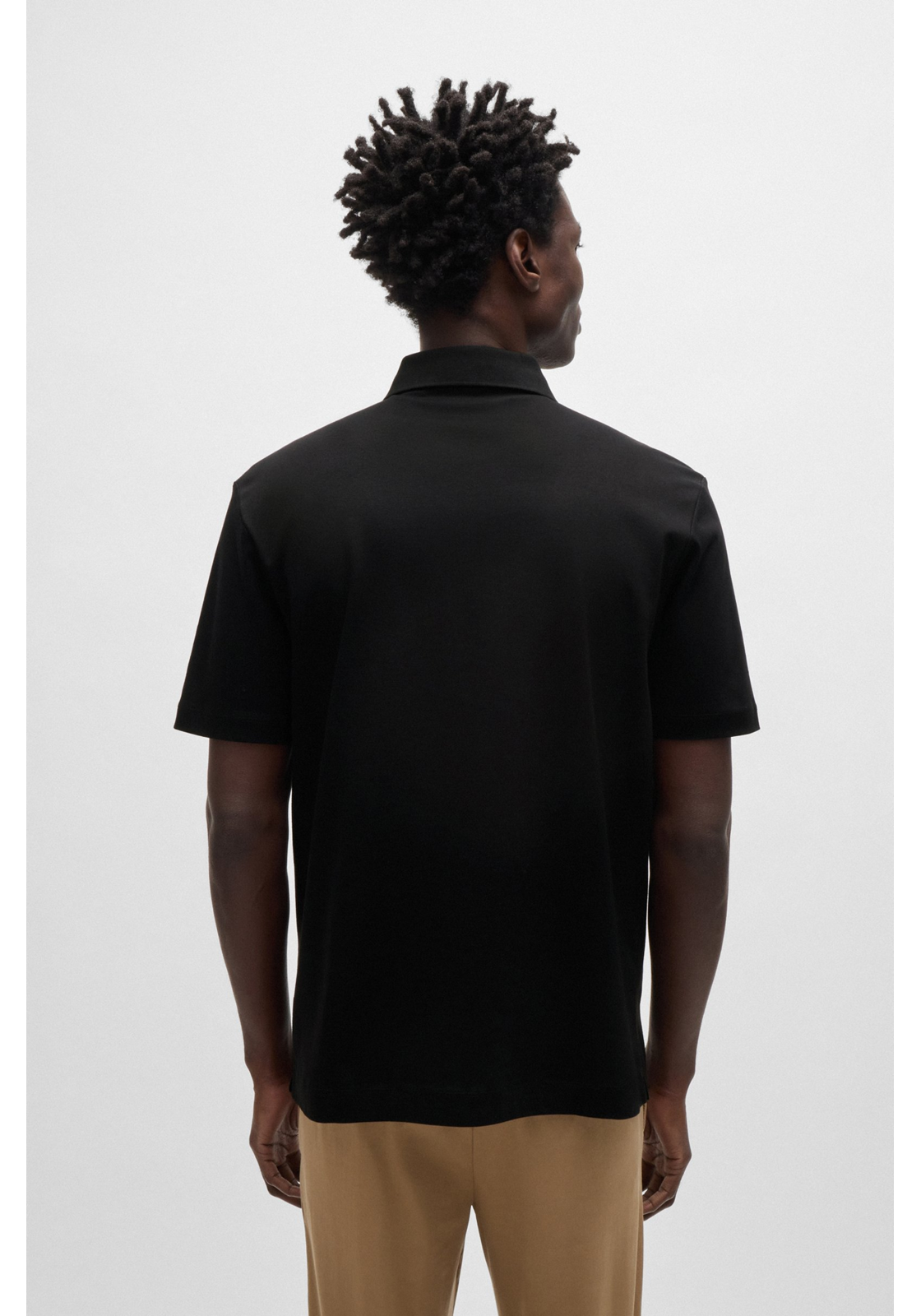 BOSS Parris regular fit heren polo, pique, zwart BOSS Parris regular fit heren polo, pique, zwart