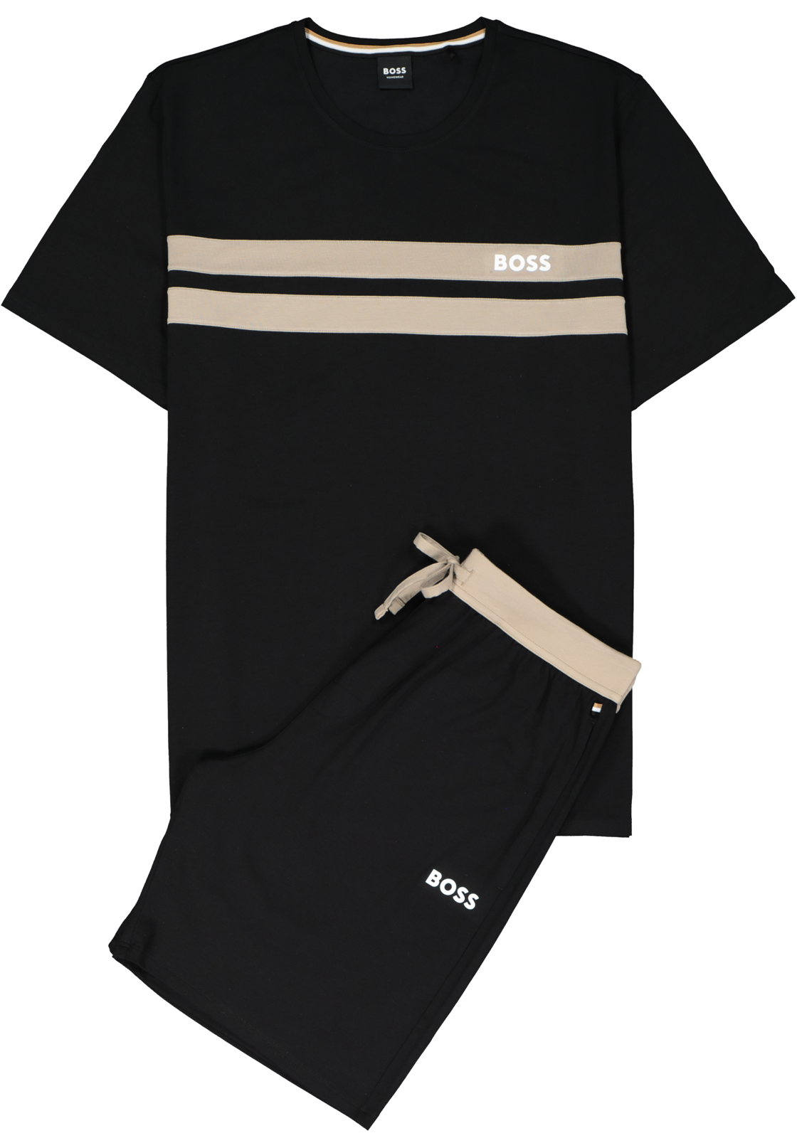01-4063541030734_Boss_pyjama_set_HR BOSS Short Set, heren lounge set, zwart
