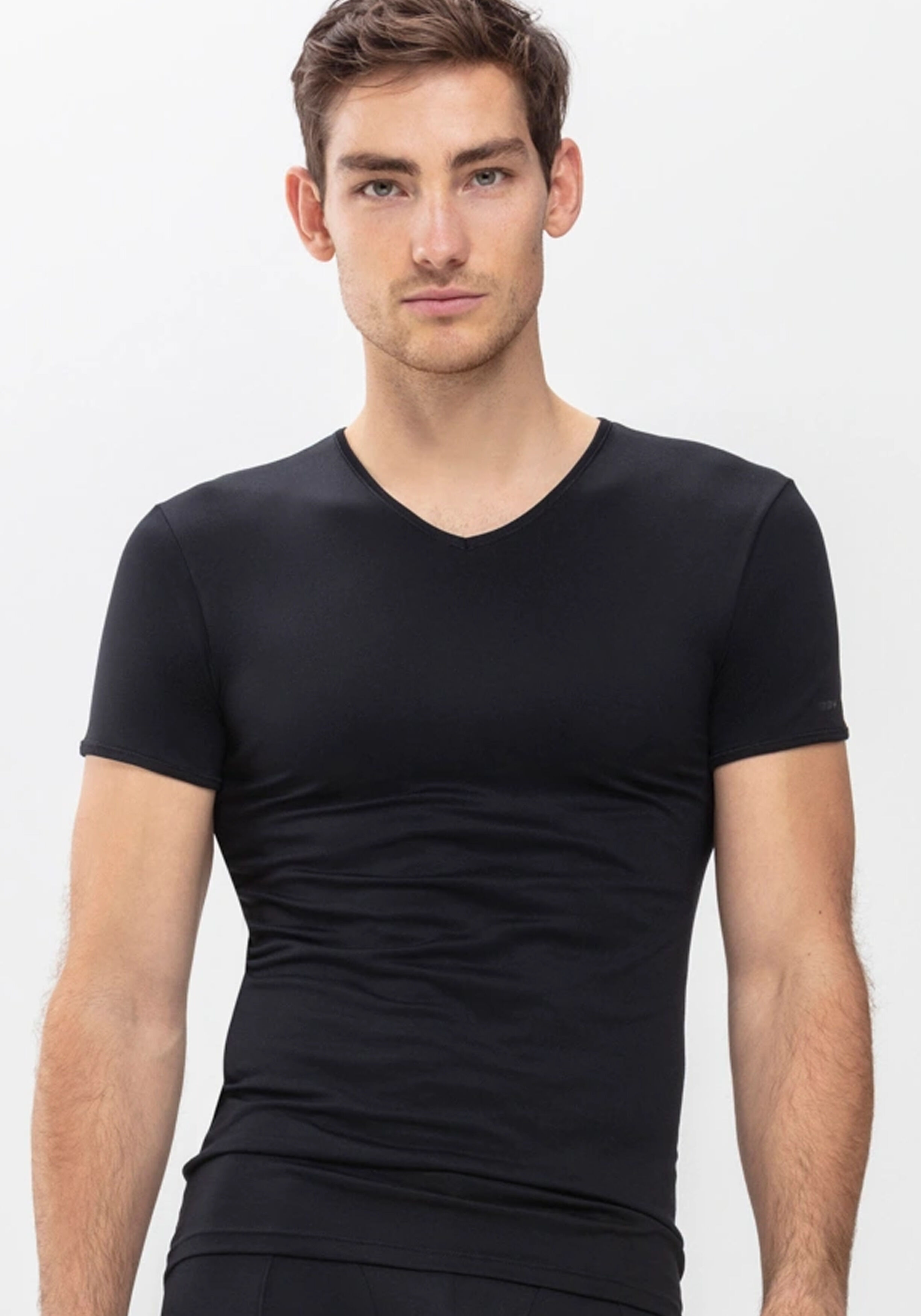 Mey heren v-neck Software, T-shirt met V-hals, zwart