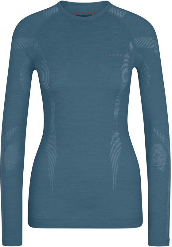 FALKE dames lange mouw shirt Wool-Tech, thermoshirt, blauw (capitain) FALKE dames lange mouw shirt Wool-Tech, thermoshirt, blauw (capitain)