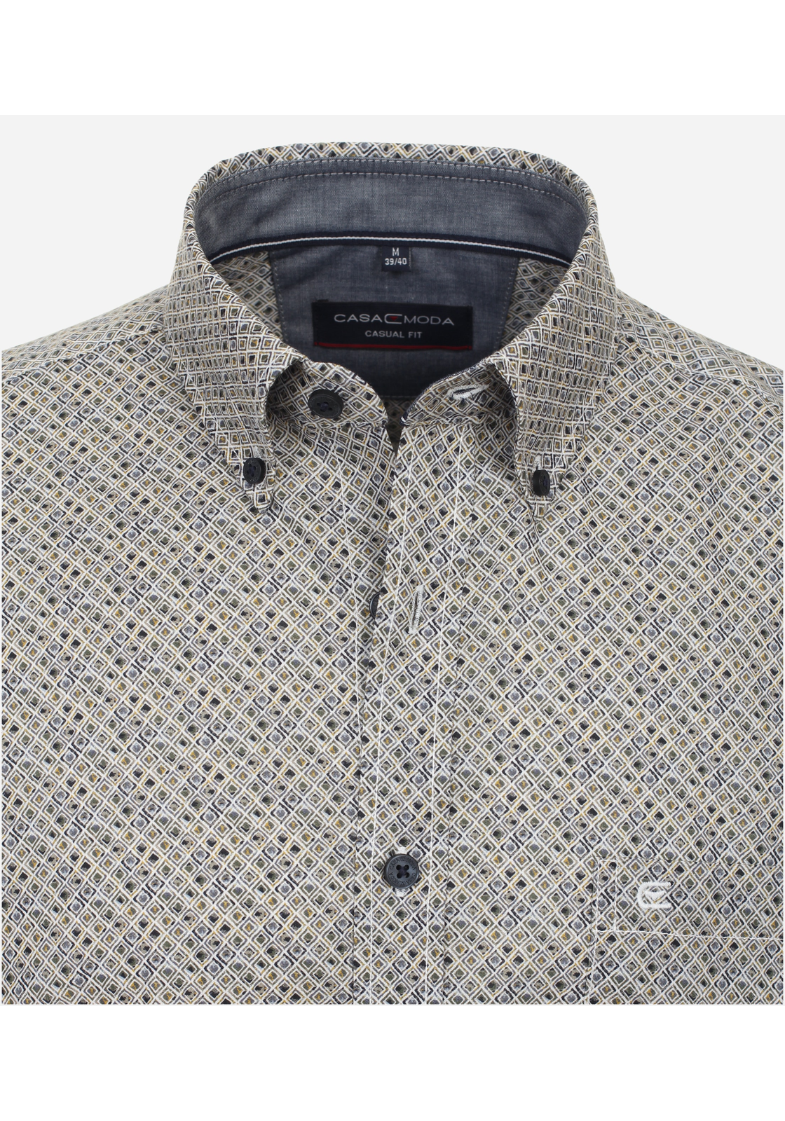 image_4_4fcaa40442091efa4df676cee16a9da4jpgautoformatbgF3F3F3blend-alpha100blend-colorF3F3F3blend-modedarkenfitclampp CASA MODA Sport casual fit overhemd, twill, antraciet dessin