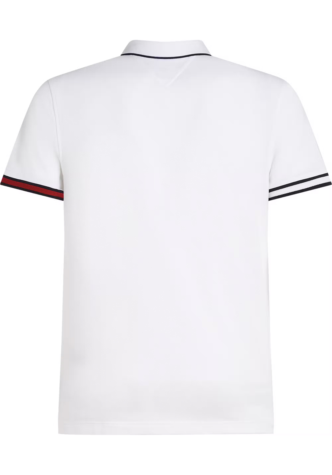 Tommy Hilfiger Flag Cuff Slim Polo, heren poloshirt, wit Tommy Hilfiger Flag Cuff Slim Polo, heren poloshirt, wit
