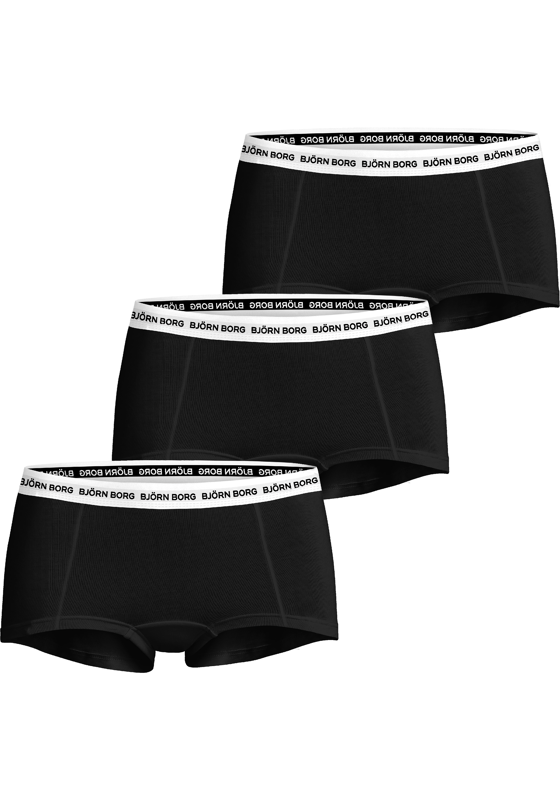 Bjorn Borg dames Core minishorts, boxers korte pijpen (3-pack), zwart, zwart, zwart Bjorn Borg dames Core minishorts, boxers korte pijpen (3-pack), zwart, zwart, zwart