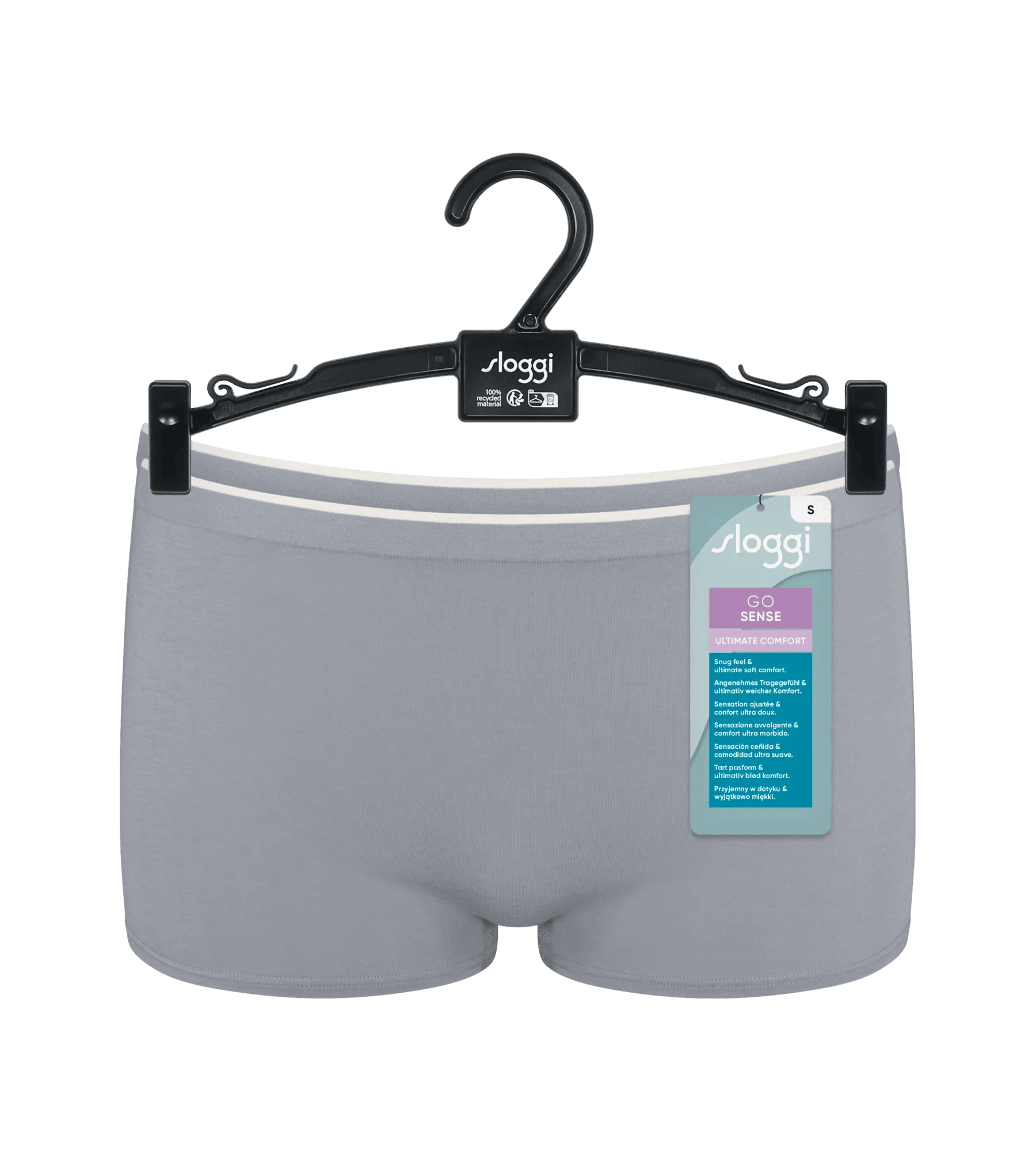 Sloggi Women GO Sense Short (2-pack), dames boxer, grijs