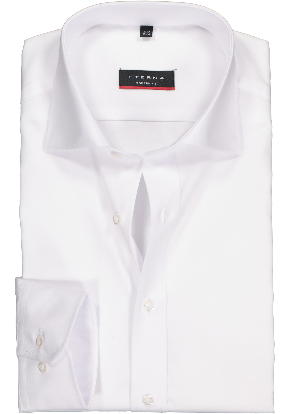 1-4053648128328_eterna-overhemd_HR ETERNA modern fit overhemd, poplin heren overhemd, wit