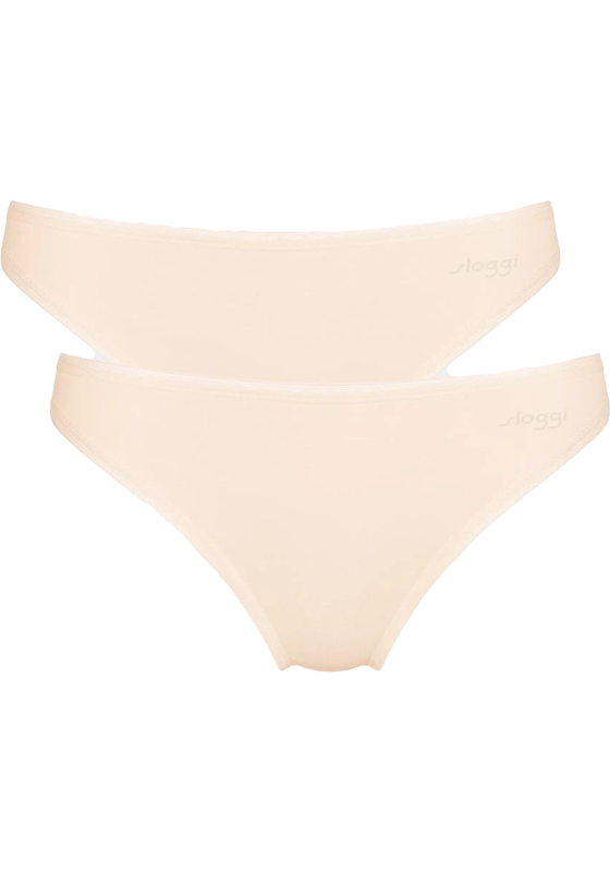 Sloggi Women GO Tai (2-pack), dames slip, beige Sloggi Women GO Tai (2-pack), dames slip, beige