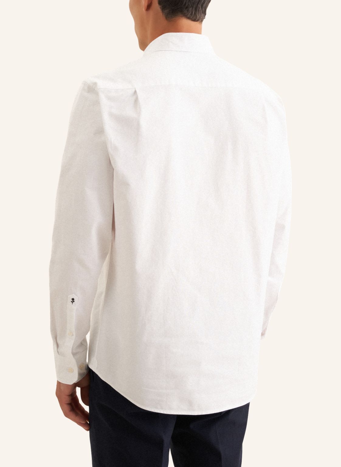 Seidensticker regular fit overhemd, popeline, wit