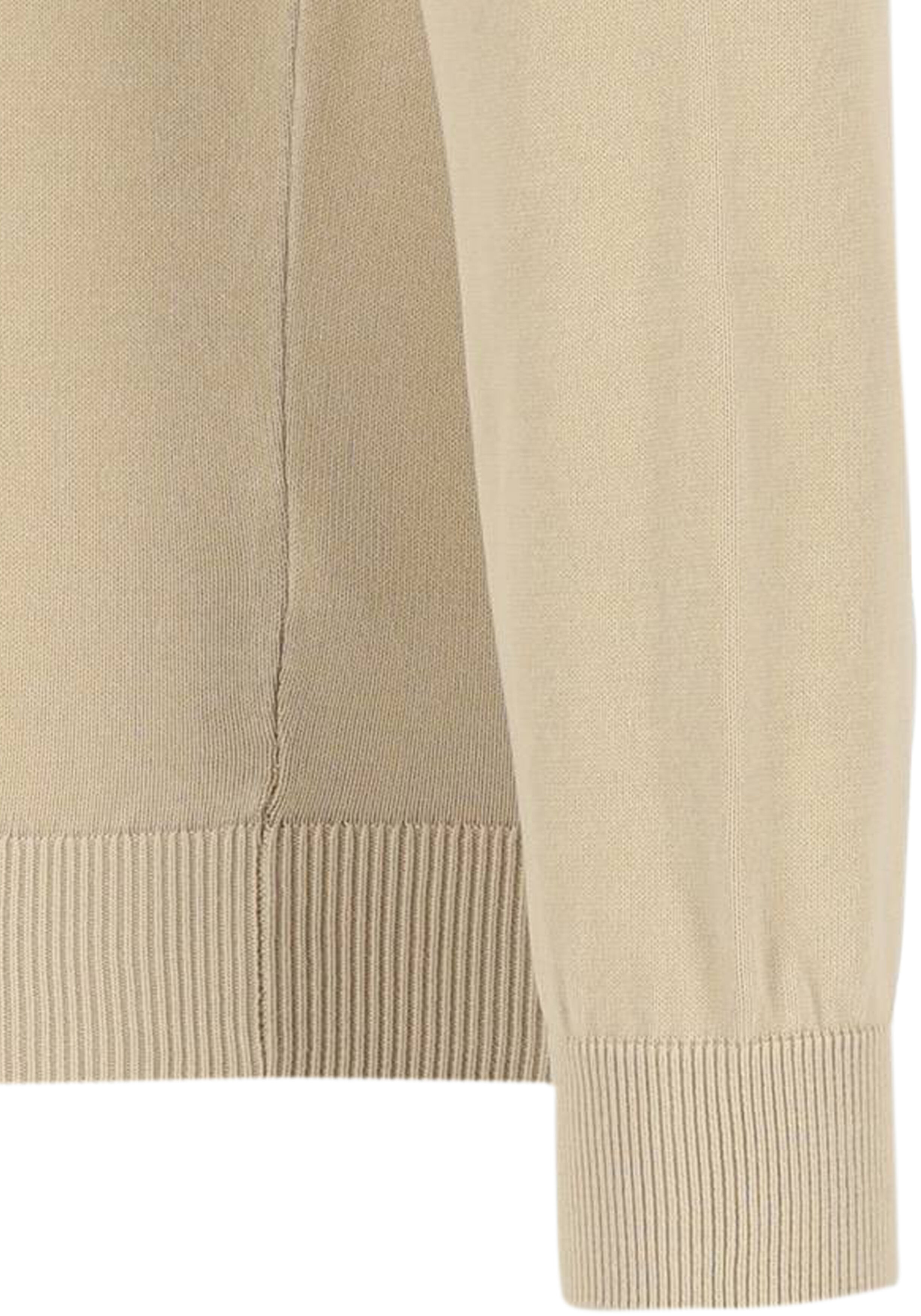 Lacoste herentrui katoen, O-hals, beige