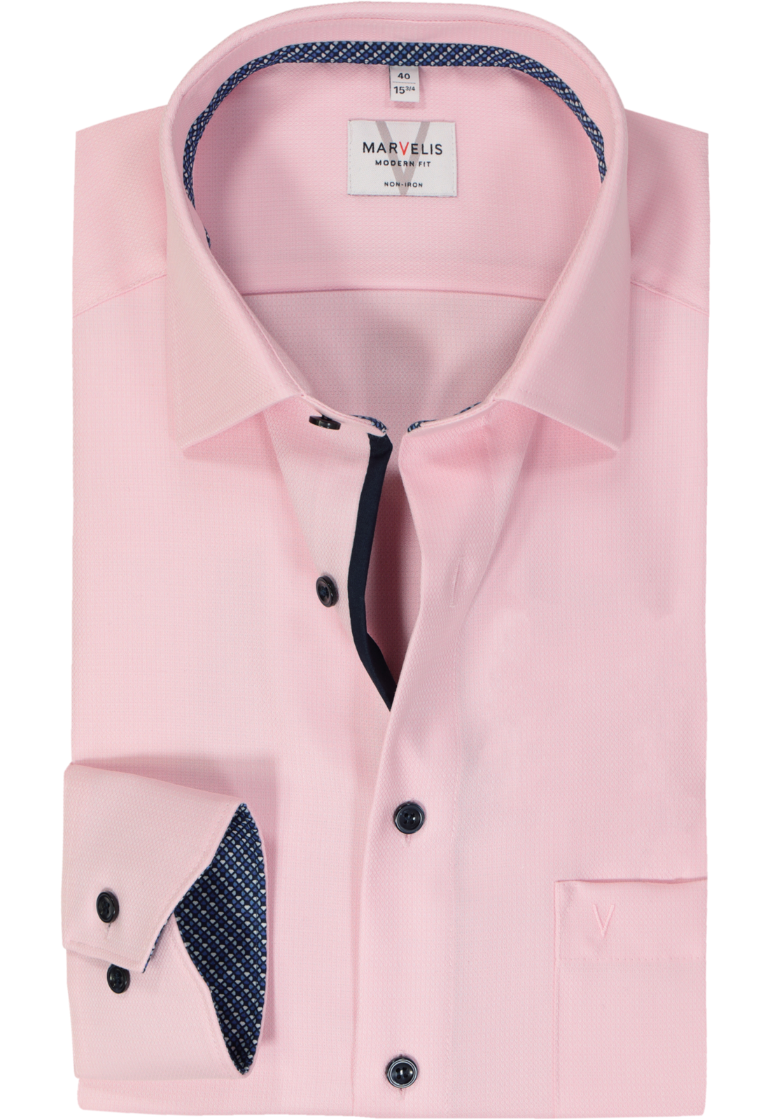 MARVELIS modern fit overhemd, structuur, roze MARVELIS modern fit overhemd, structuur, roze