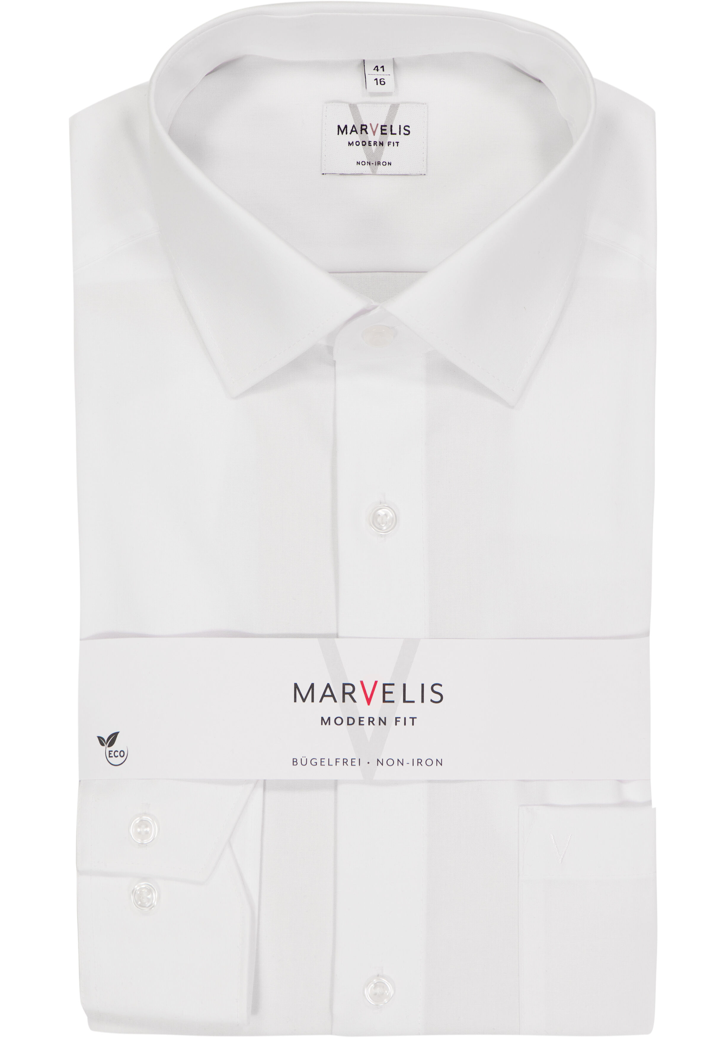 MARVELIS modern fit overhemd, wit 