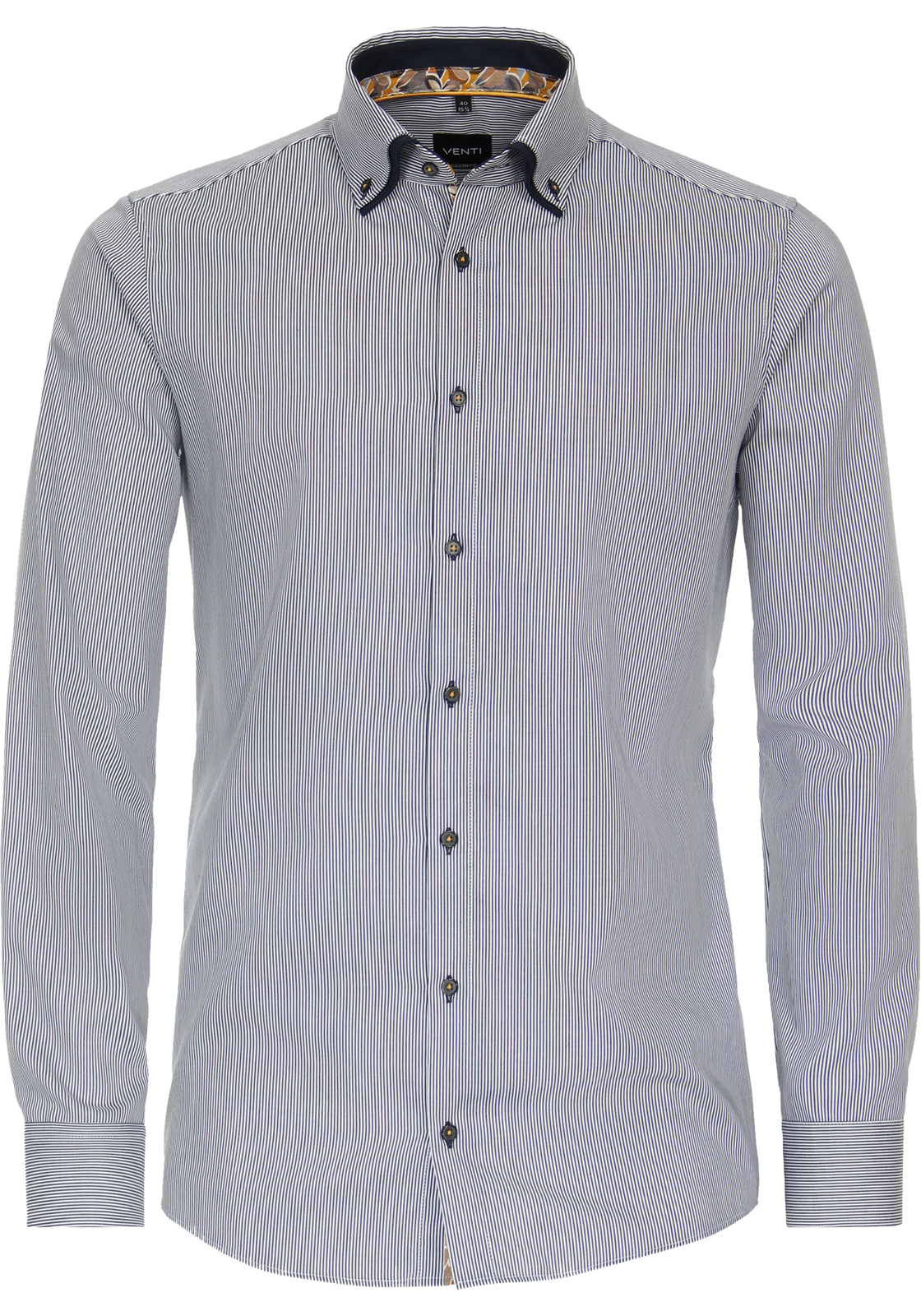 1-4064813813284-venti-overhemd_HR VENTI modern fit overhemd, twill, blauw gestreept
