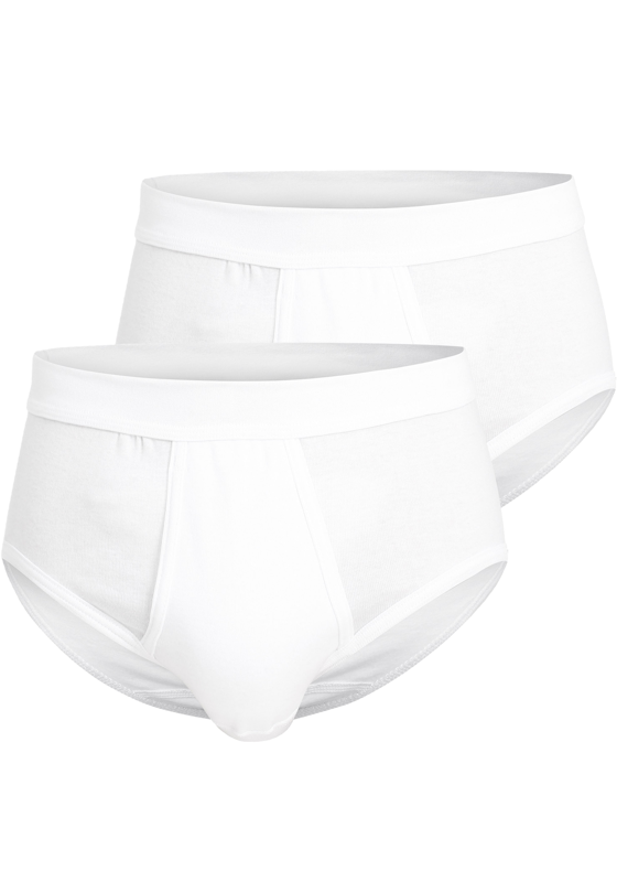 Gotzburg heren slip met gulp (2-pack), wit Gotzburg heren slip met gulp (2-pack), wit