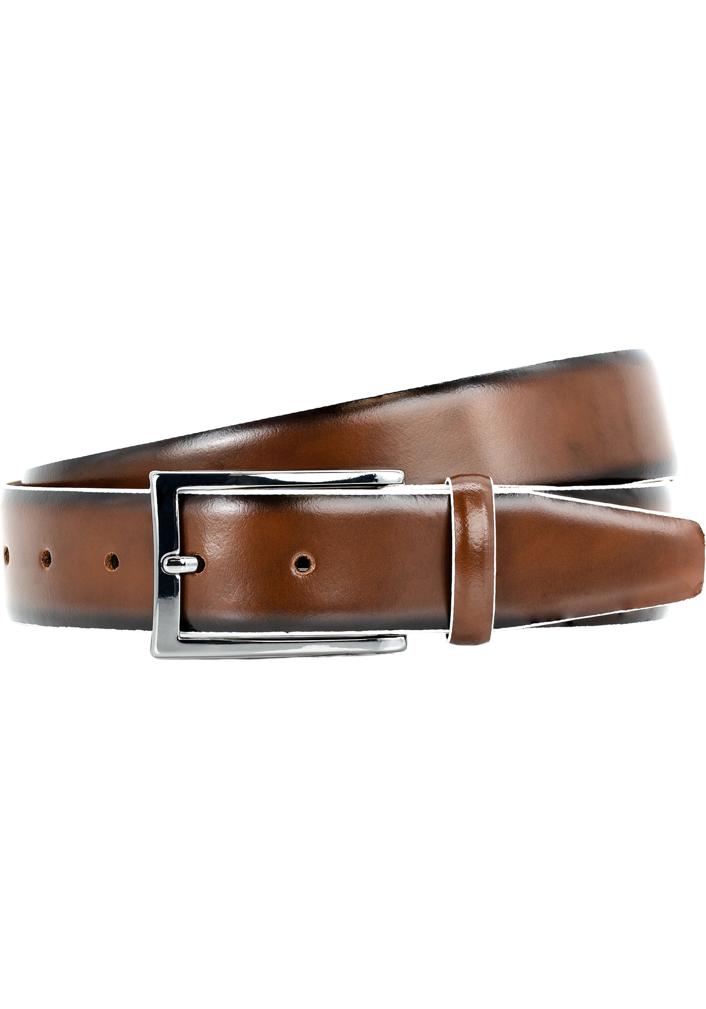 LINDENMANN leren heren riem, bruin