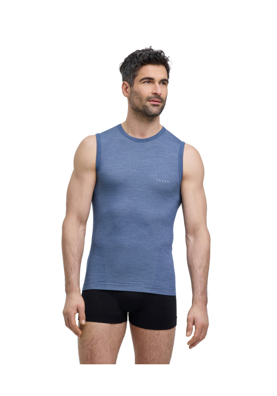 FALKE heren top Wool-Tech Light, thermoshirt, blauw (capitain) FALKE heren top Wool-Tech Light, thermoshirt, blauw (capitain)