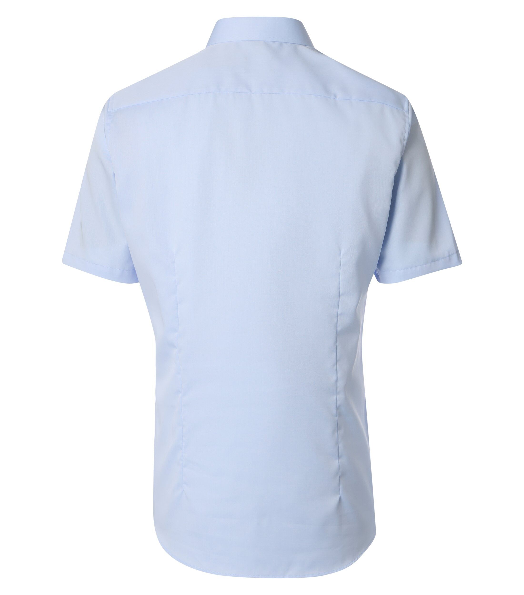 VENTI modern fit overhemd, korte mouw, twill, lichtblauw