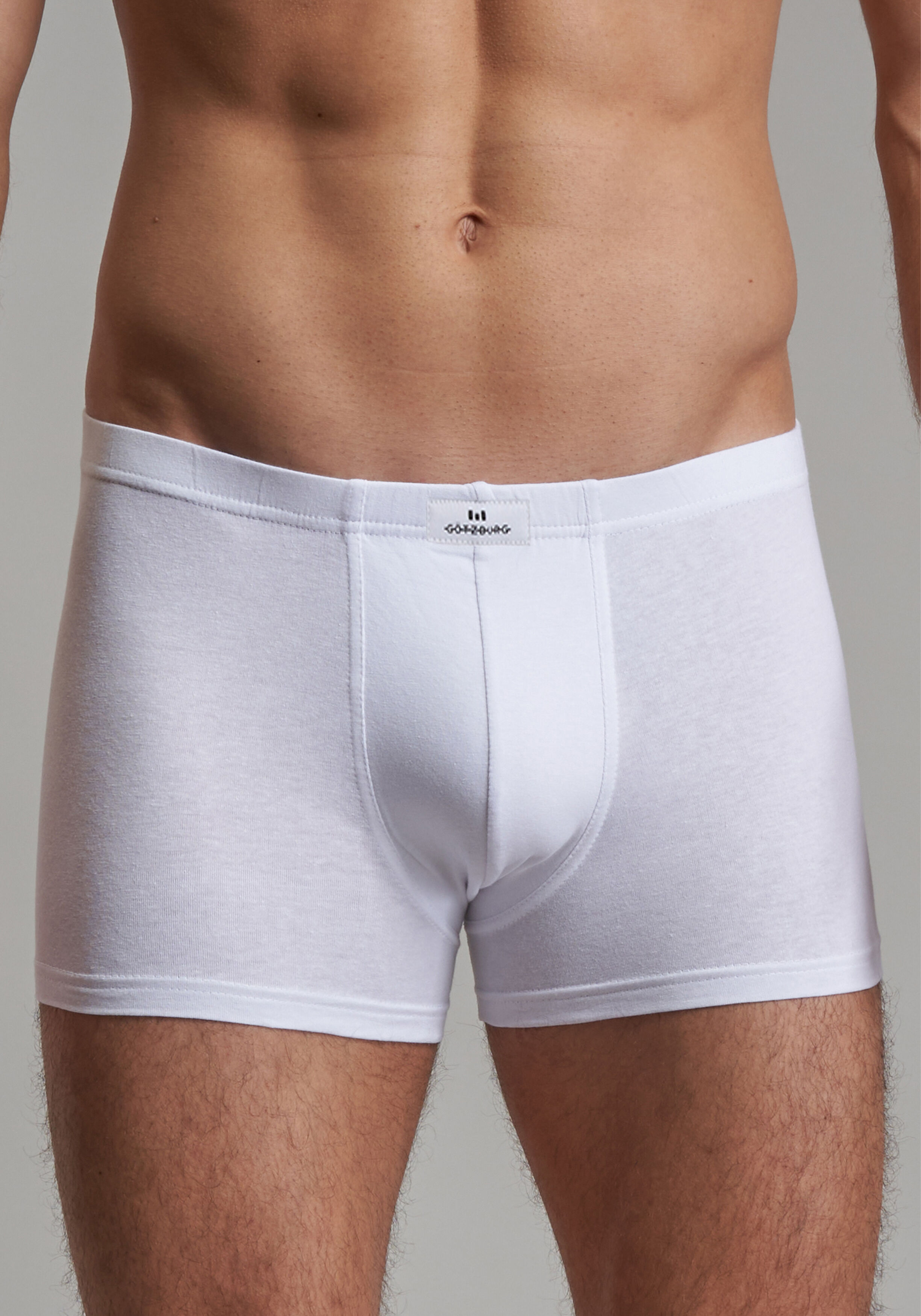 Gotzburg heren boxer normale lengte (2-pack), wit