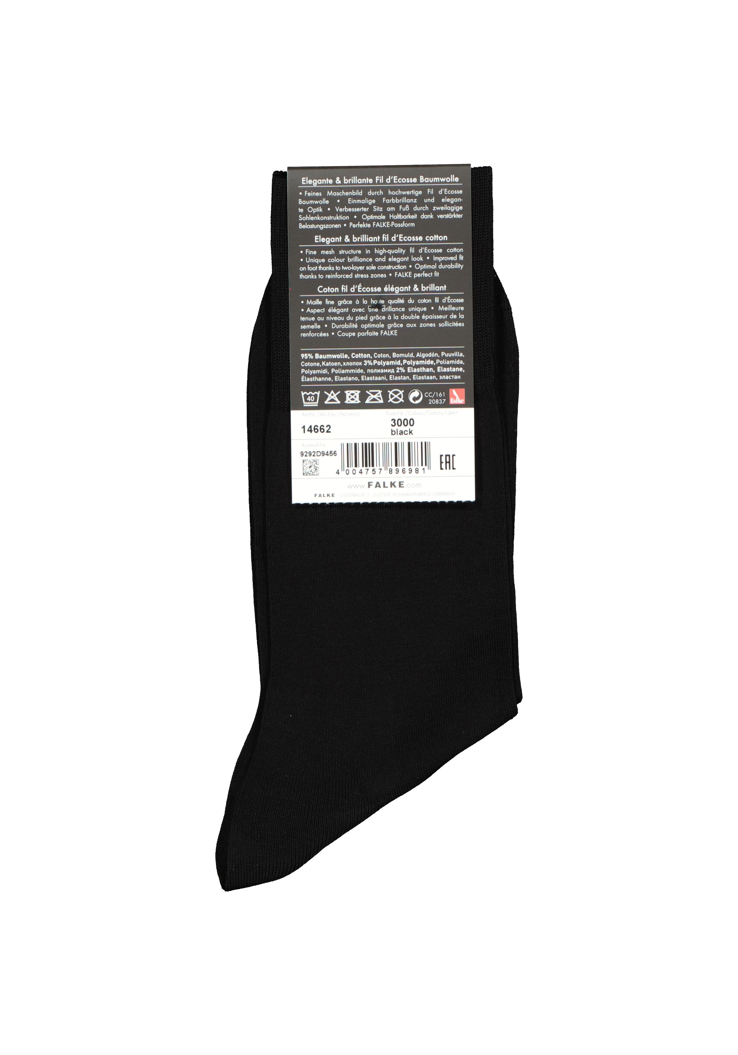 FALKE Tiago herensokken, zwart (black)