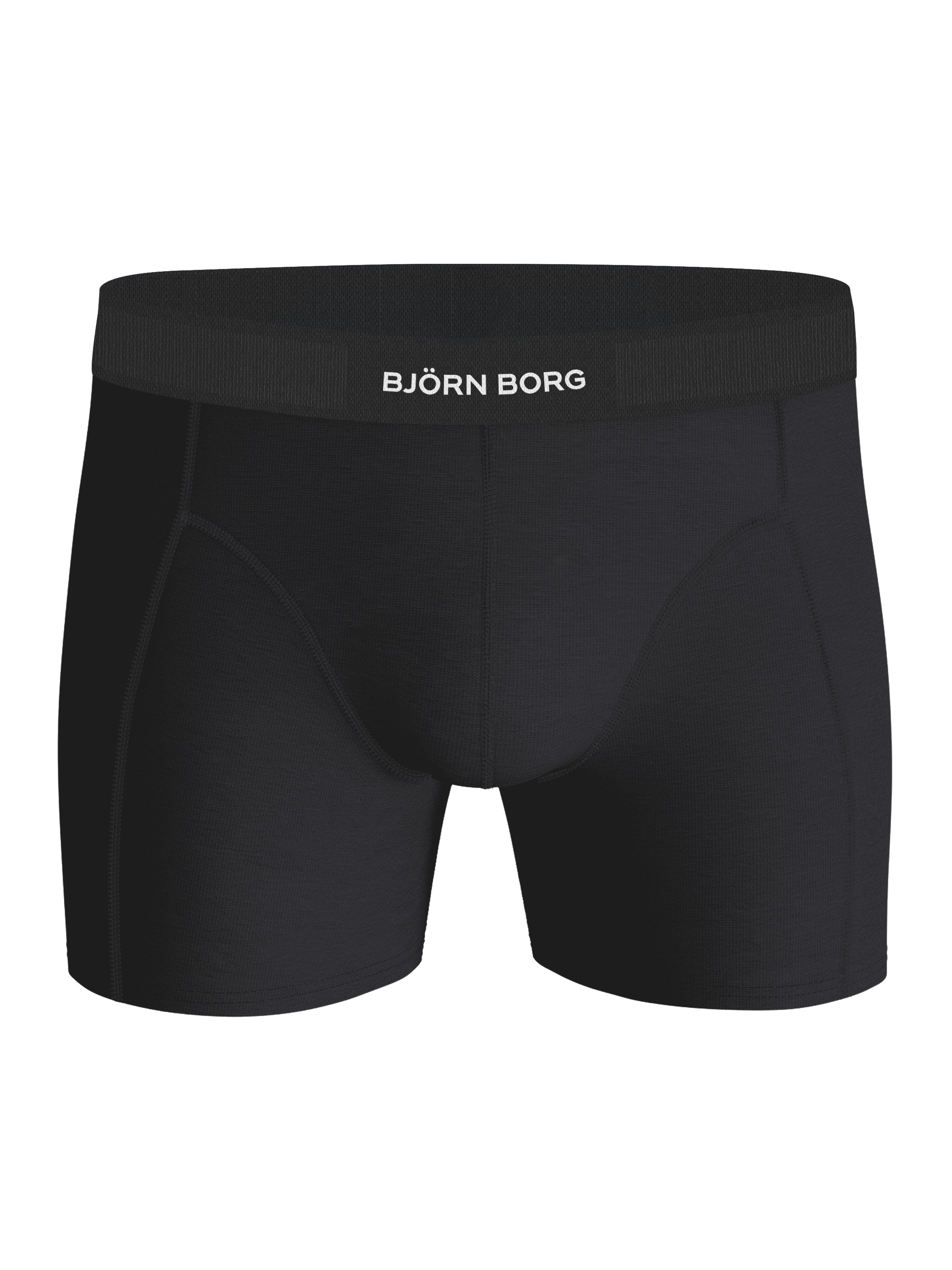 Bjorn Borg Lyocell boxers, heren boxers normale lengte (2-pack), zwart en donkergroen