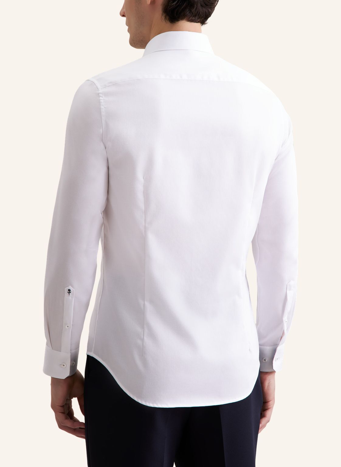 Seidensticker slim fit overhemd, popeline, wit