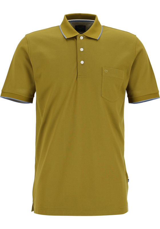 OLYMP Polo Casual, modern fit polo, olijfgroen OLYMP Polo Casual, modern fit polo, olijfgroen