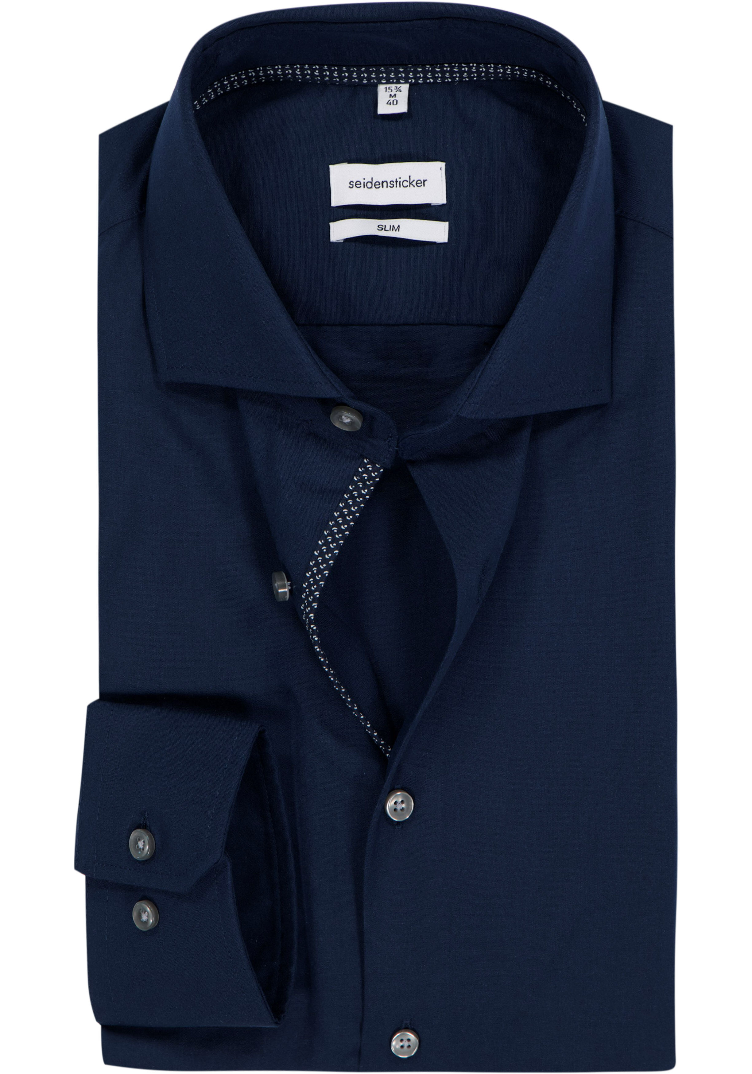 Seidensticker slim fit overhemd, popeline, blauw