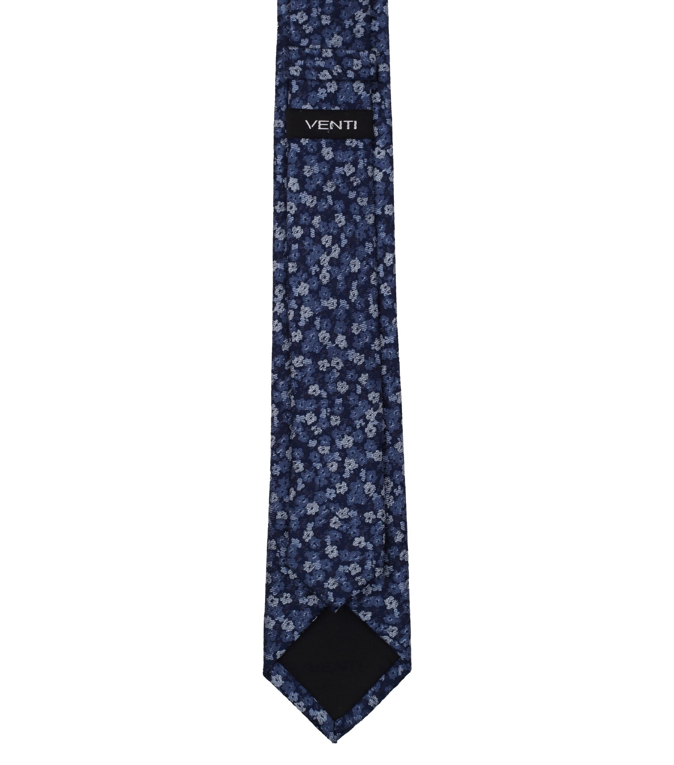 VENTI stropdas, donkerblauw, lichtblauw, blauw dessin