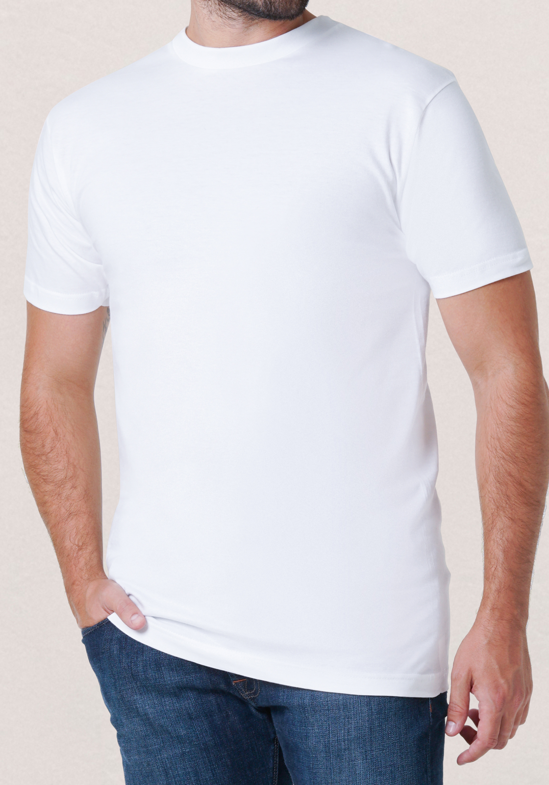 5-8052447527505-alan_red-virginia-wit_grijs_HR ALAN RED T-shirts Virginia (2-pack), O-hals, wit en grijs melange