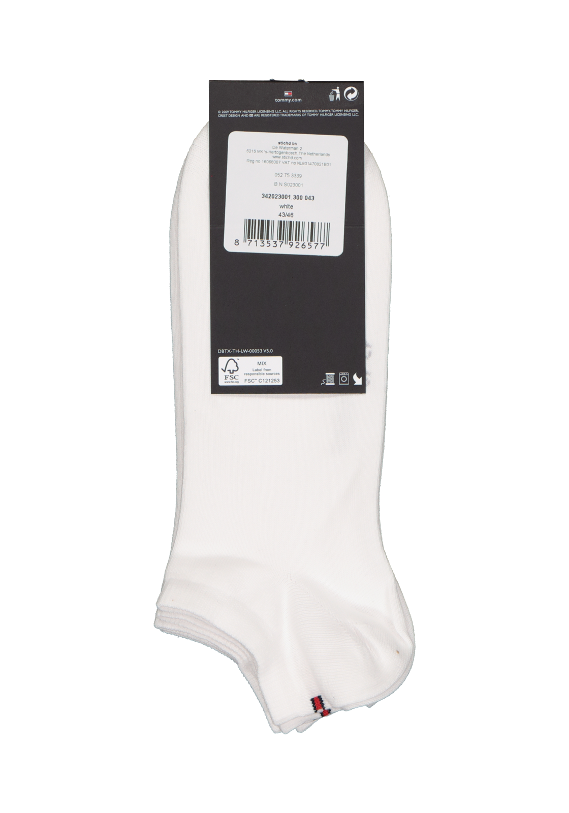 4-8713537926577_tommy_hilfiger_sokken__HR Tommy Hilfiger Sneaker Socks (2-pack), heren enkelsokken katoen, wit