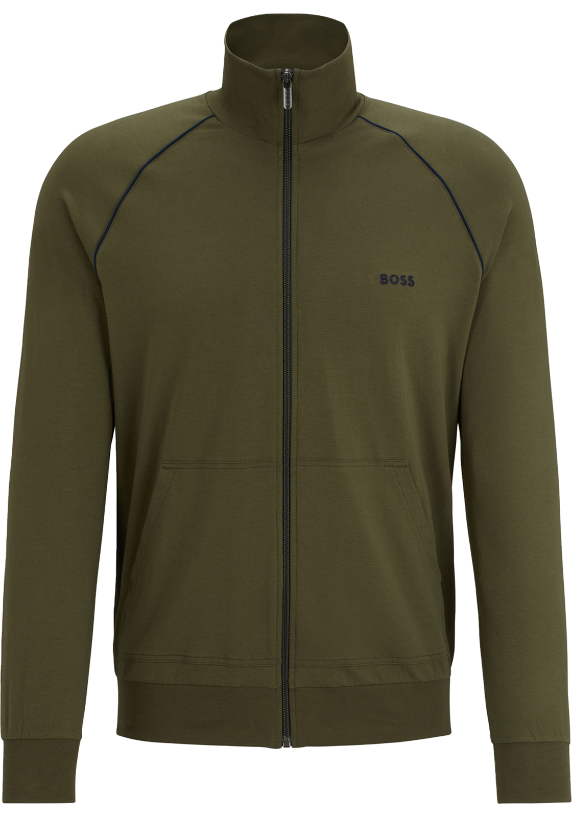 1-4063541181917-vest-hugo_boss_HR BOSS Mix&Match Jacket, heren lounge vest, donkergroen
