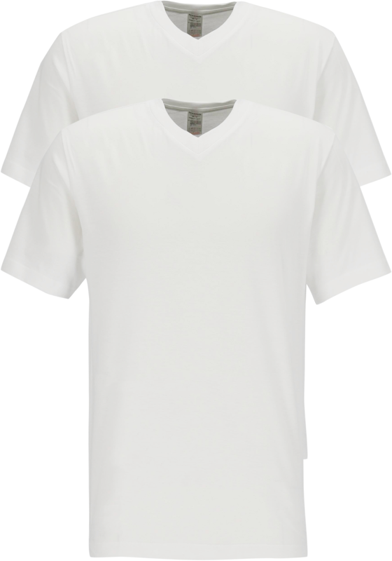 SCHIESSER American T-shirt (2-pack), heren shirt korte mouw jersey v-hals wit SCHIESSER American T-shirt (2-pack), heren shirt korte mouw jersey v-hals wit