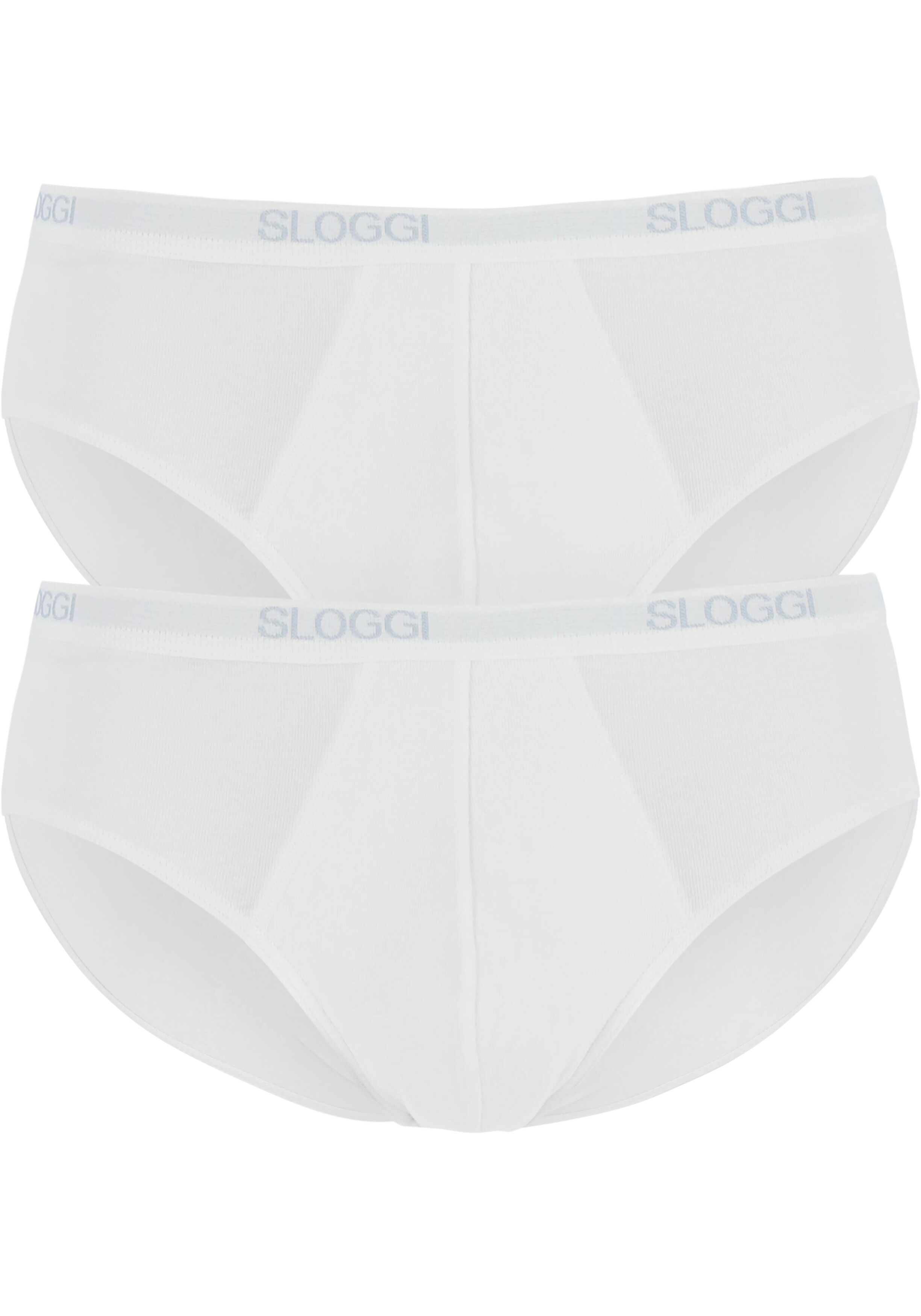 Sloggi Men Basic Midi, heren slips (2-pack), wit