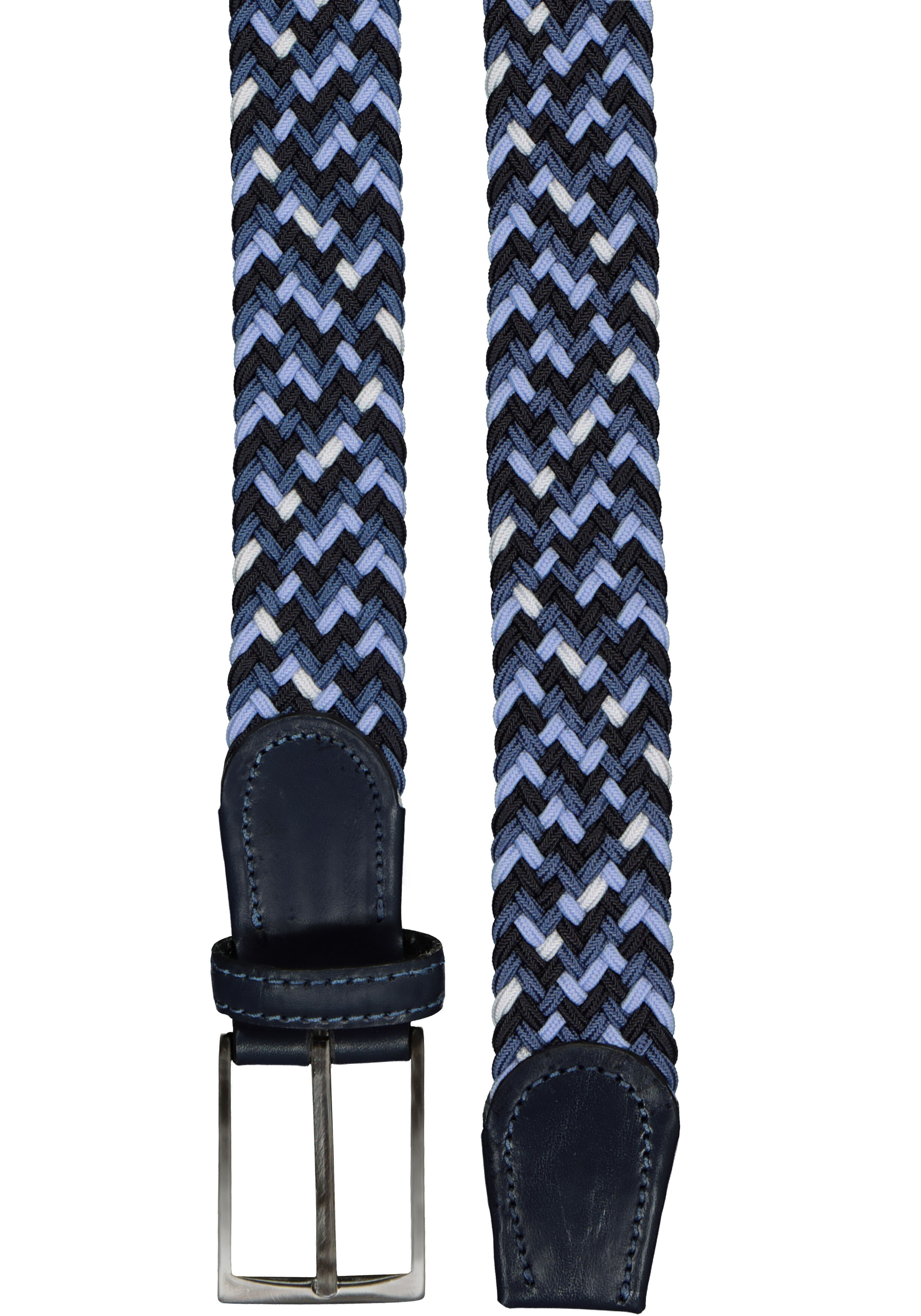 LINDENMANN elastische heren riem, verschillende tinten blauw