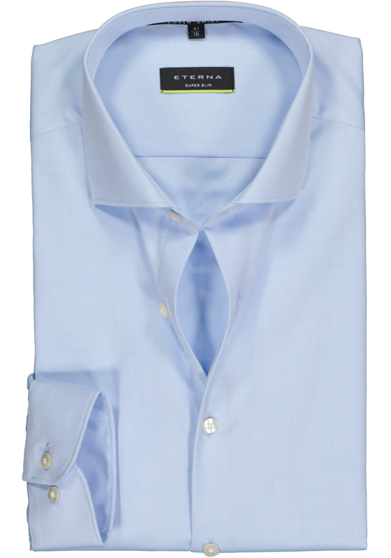 ETERNA super slim fit overhemd, niet doorschijnend twill, lichtblauw ETERNA super slim fit overhemd, niet doorschijnend twill, lichtblauw