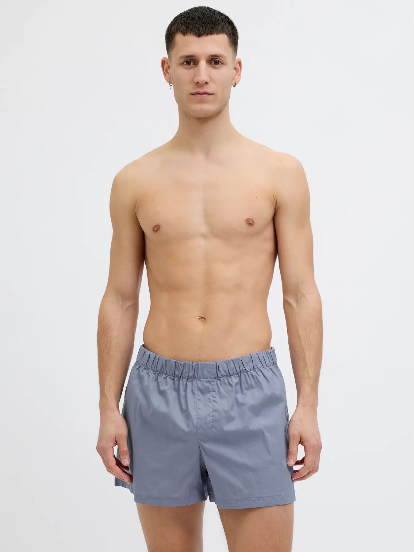 JACK & JONES Jacmilano woven boxers (5-pack), heren wijde boxers, chambray blue troposphere, city skyline, naval, black