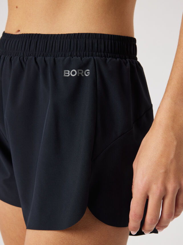 Bjorn Borg dames Performance 2 In 1 Shorts, korte sportbroek, zwart
