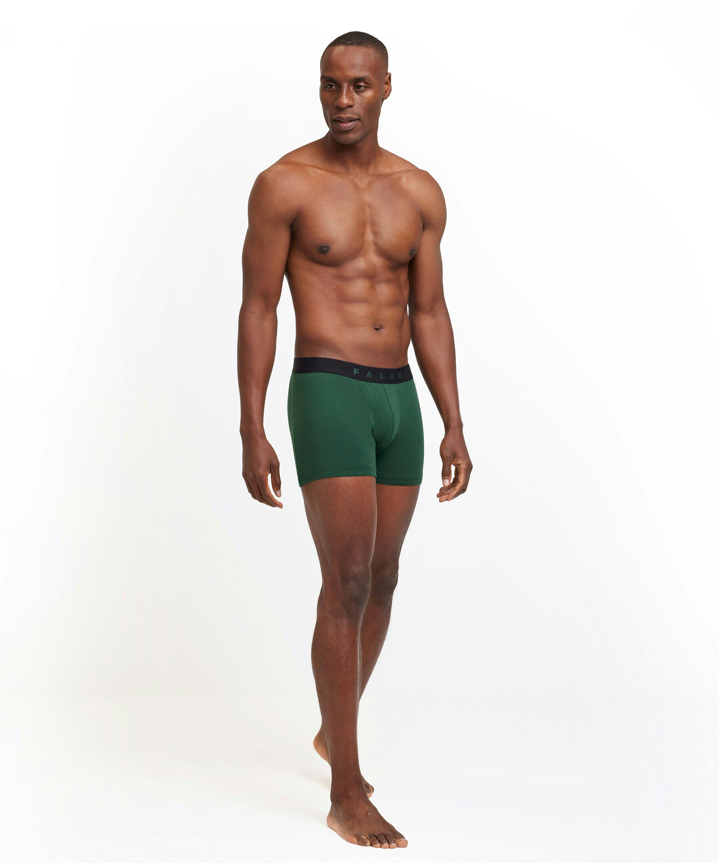 FALKE 2-pack heren boxer Daily Comfort, boxers normale lengte, groen en zwart