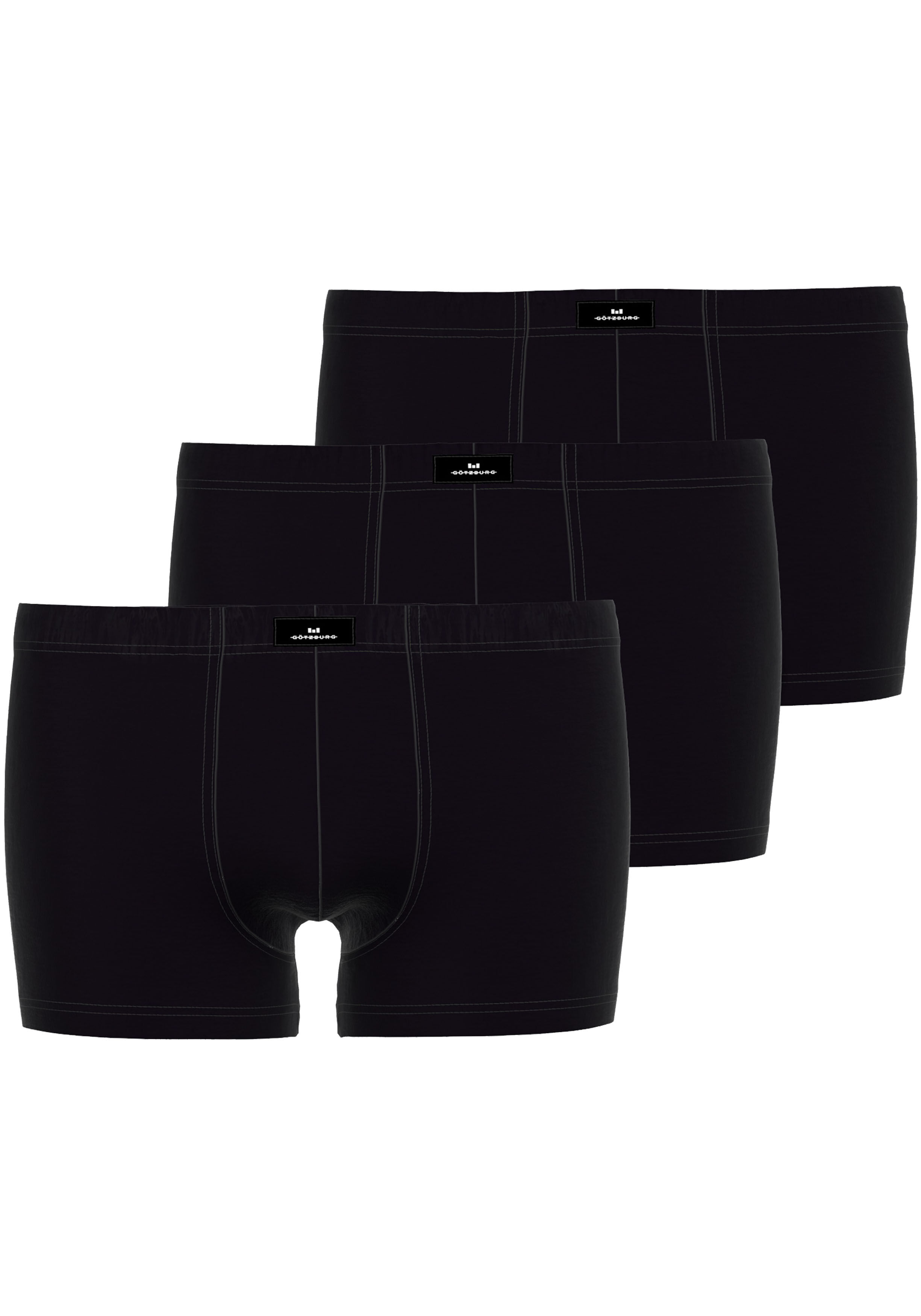 Gotzburg heren boxers (3-pack), normale lengte, zwart