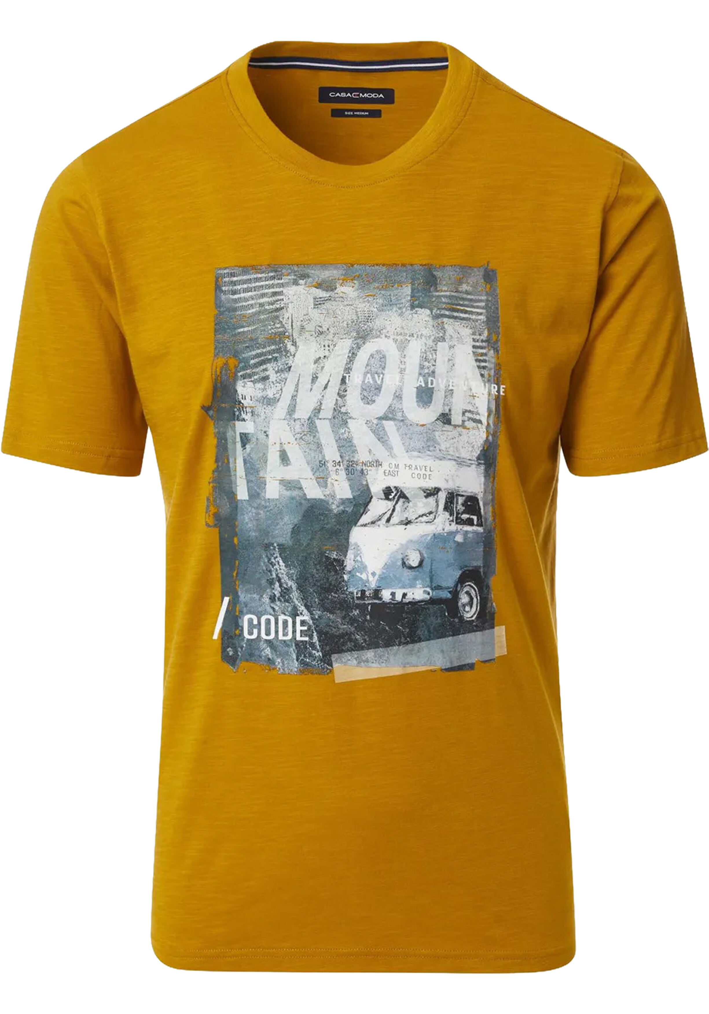 CASA MODA comfort fit heren T-shirt, geel