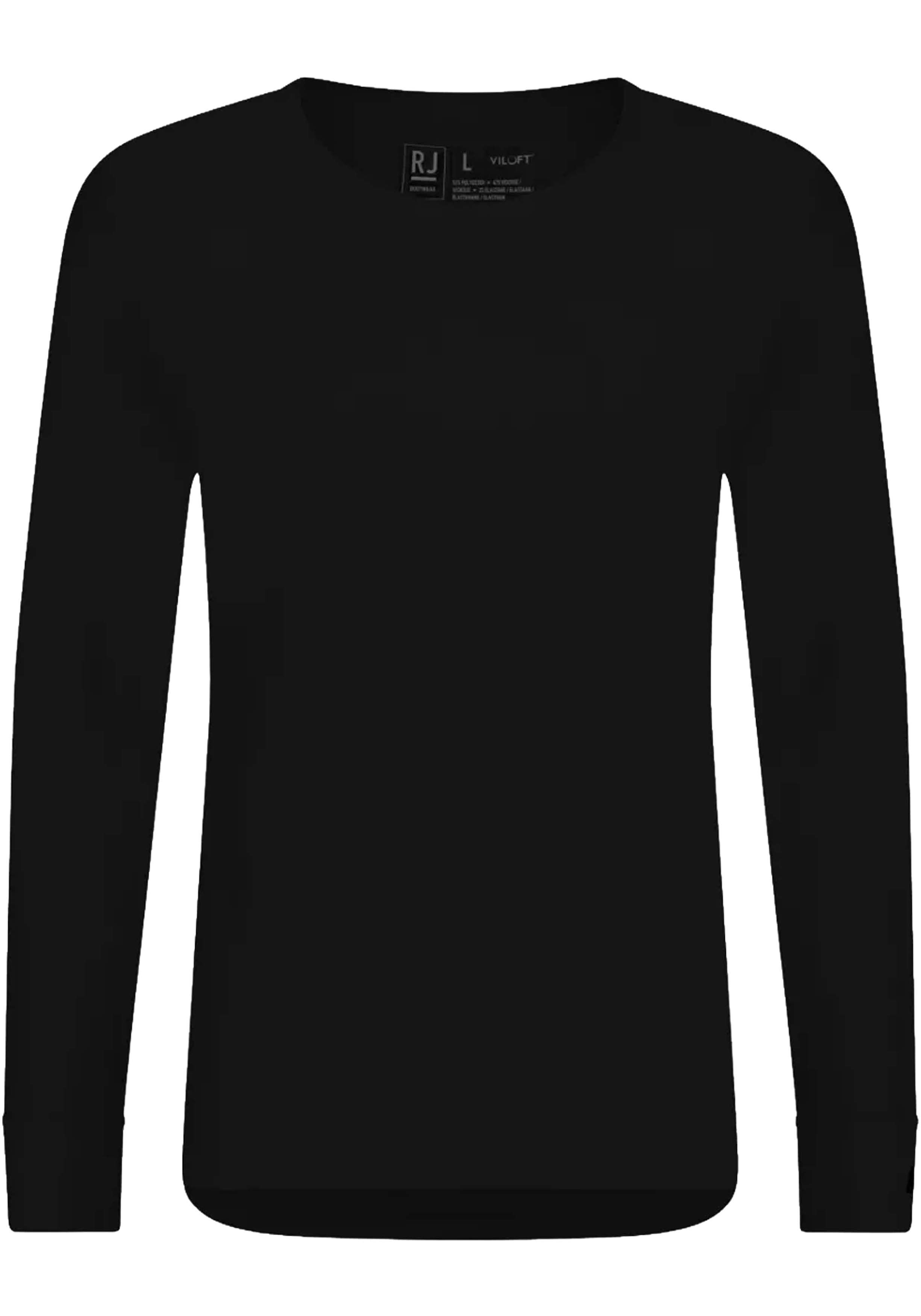 RJ Bodywear RJ Thermo Mayrhofen heren thermoshirt (1-pack), thermoshirt met O-hals, zwart