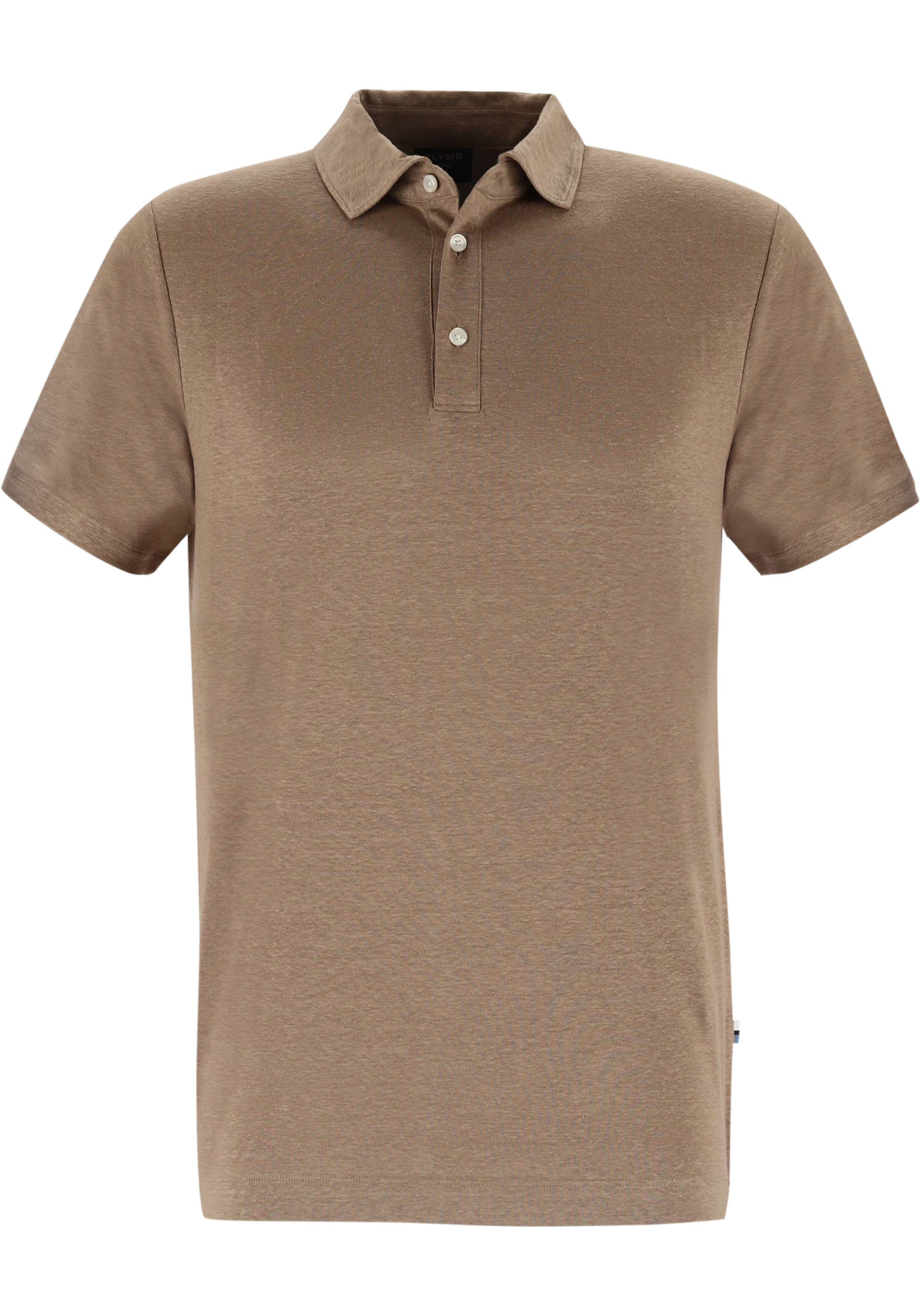 OLYMP Polo Casual, modern fit polo, lichtbruin