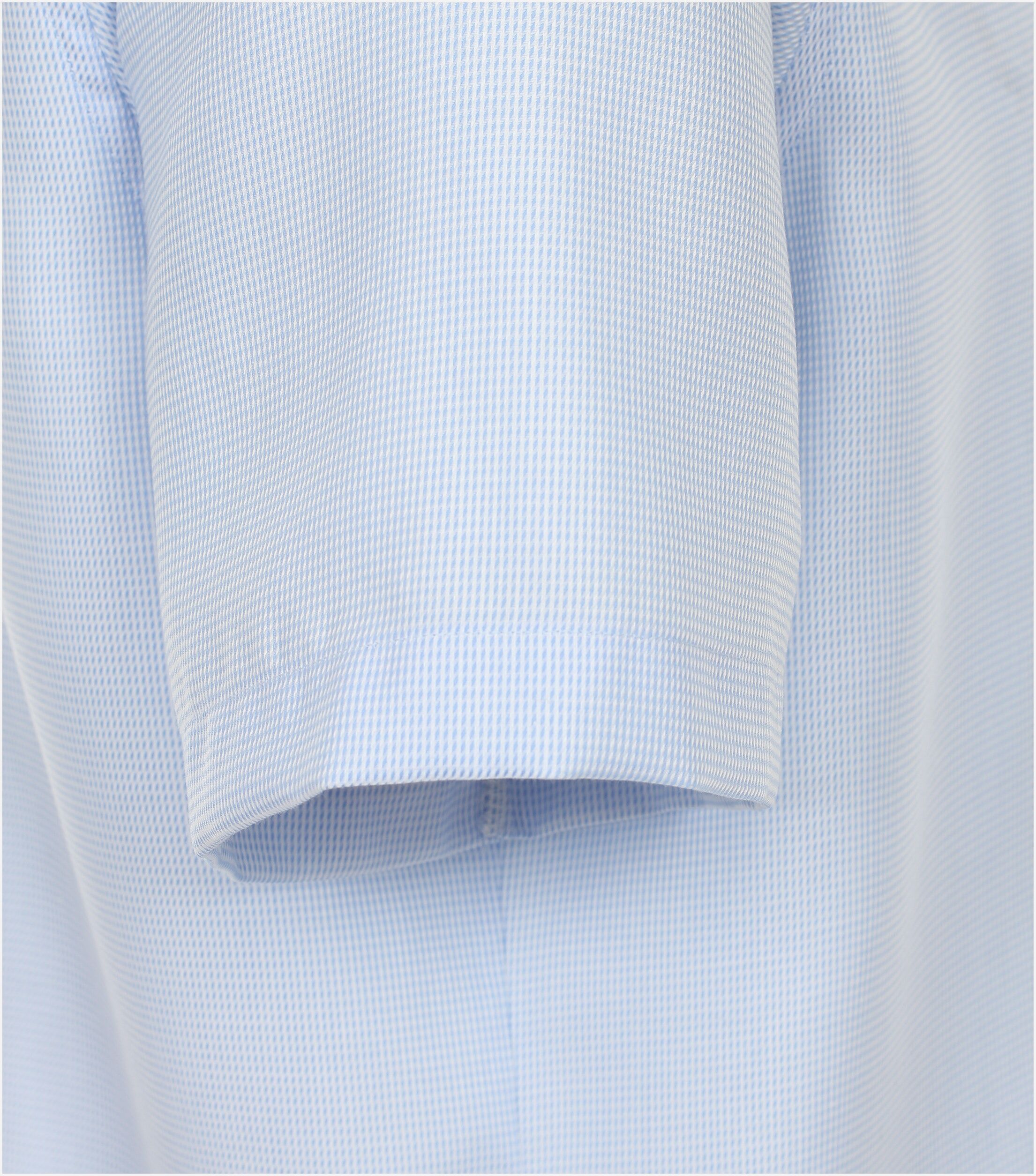 VENTI modern fit overhemd, korte mouw, dobby, blauw