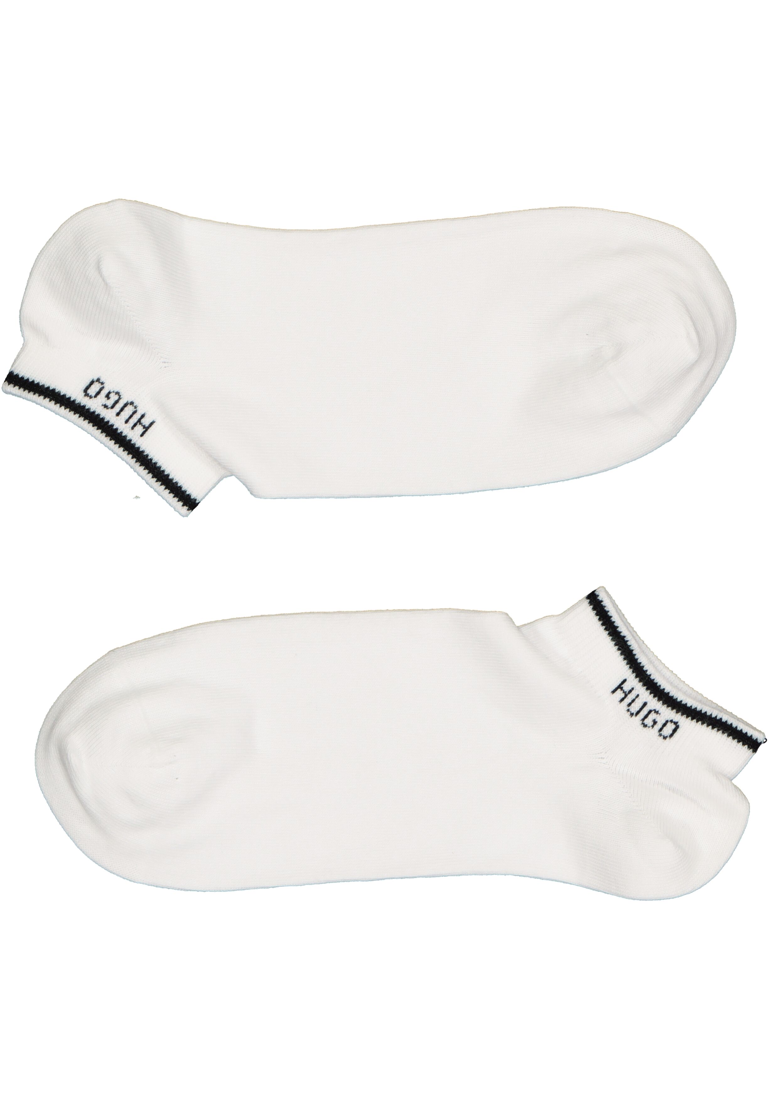 HUGO logo sokken (2-pack), unisex enkelsokken, wit
