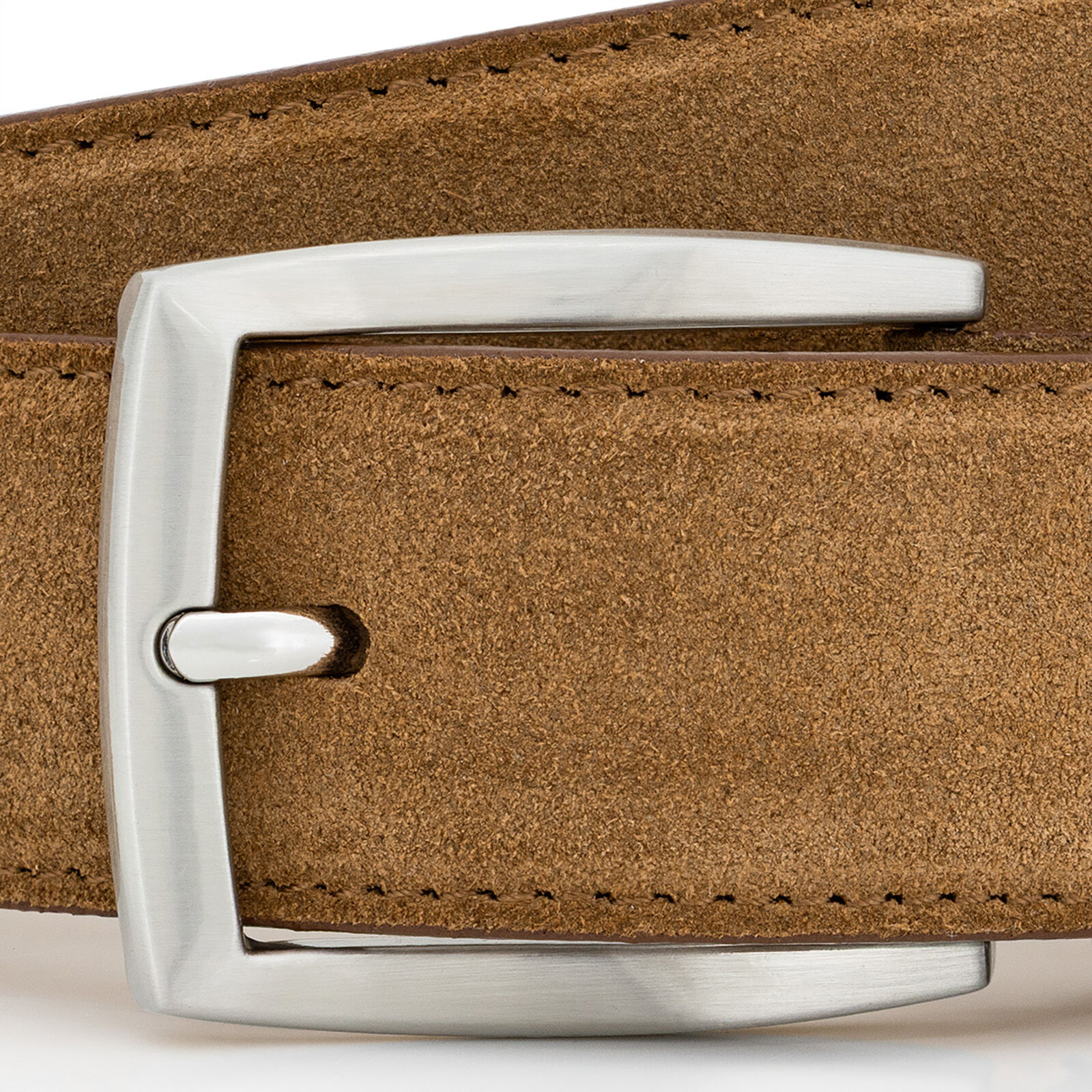 LINDENMANN leren heren riem, cognac